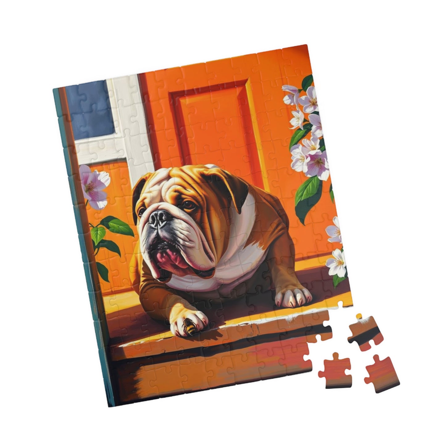Bulldog Jigsaw Puzzle - Pet Themed Activity, Perfect for Family Fun, Creative Home Entertainment, Gift for Friends and Dog Lovers Puzzle The Puzzle Chest