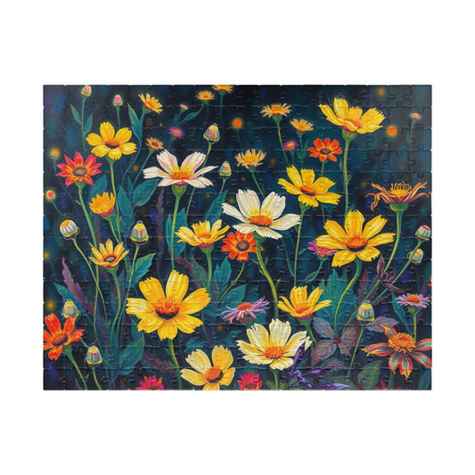 Floral Vibrance Puzzle, Flower Jigsaw Puzzle for Adults, Mindfulness Puzzle Game, Family Fun or Solo Activity, Unique Holiday Birthday Gift 252 pcs (Horizontal) Puzzle The Puzzle Chest