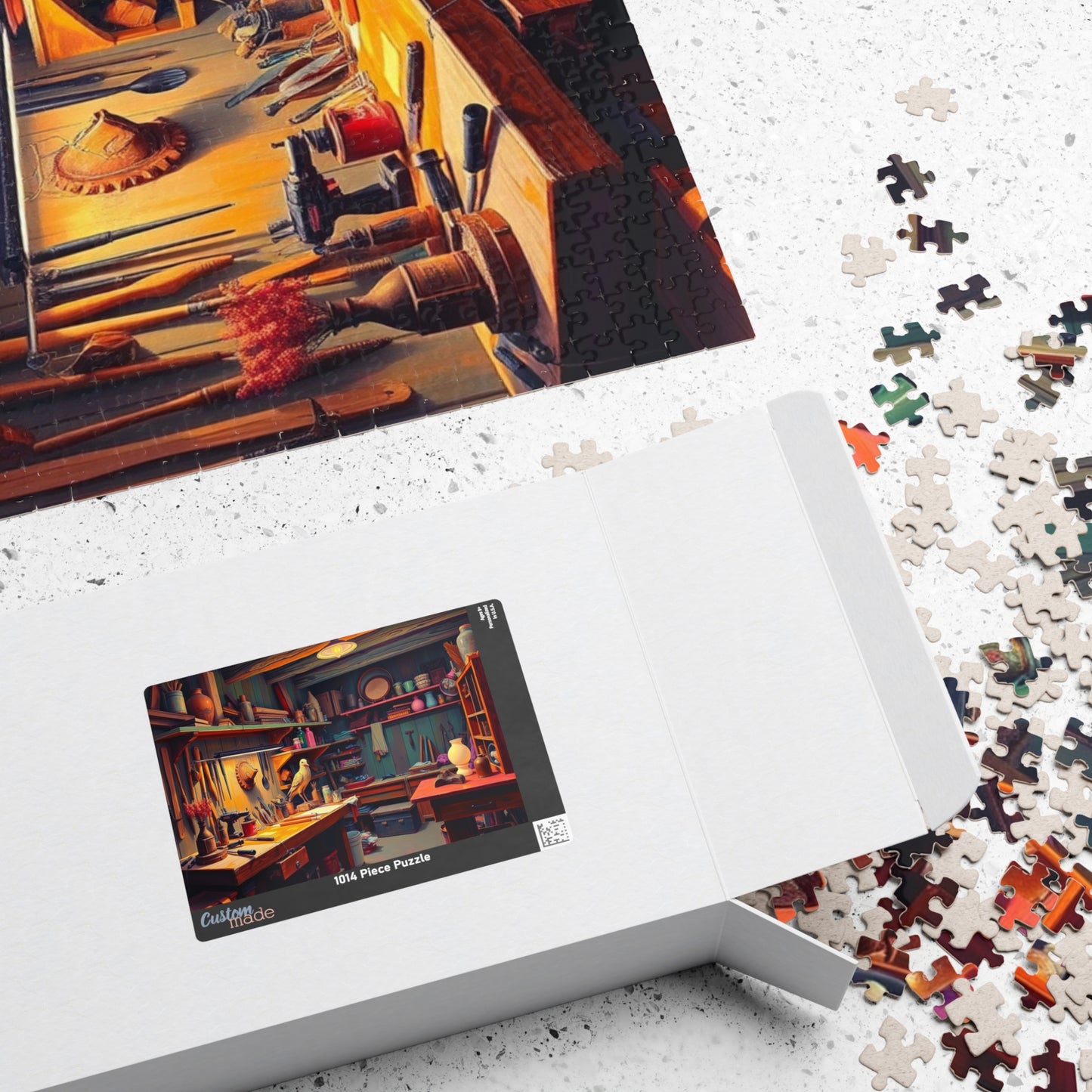 Woodworking Workshop Puzzle, Jigsaw Game for Adults Teens and Seniors, 110/252/520/1014-Piece, Entertaining Staycation Pastime, Mindful Gift Puzzle The Puzzle Chest