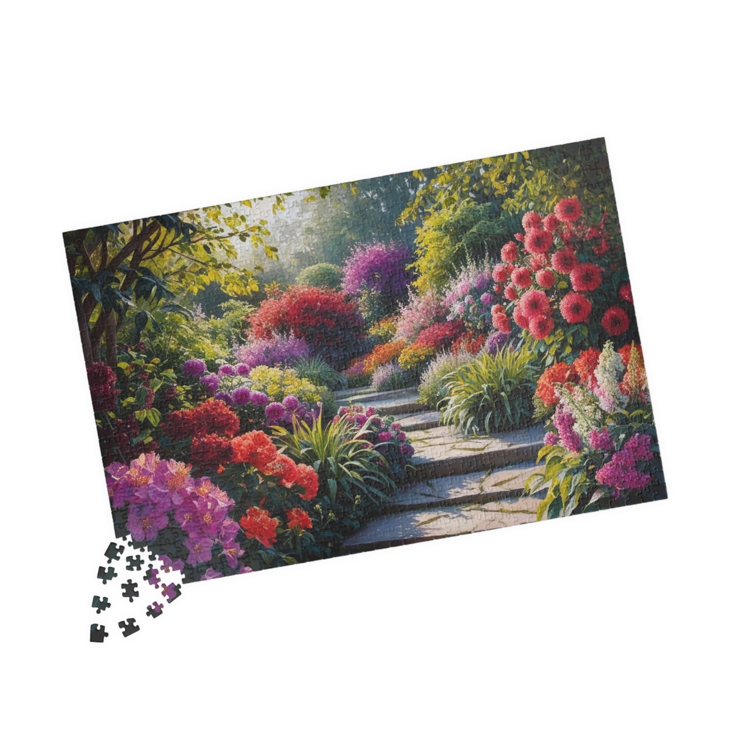 Floral Garden Puzzle - 110, 252, 520, 1014-piece, Flower Adult Jigsaw Game, Nature Theme Family Time Activity or Solo Puzzle Lover Gift Idea Puzzle The Puzzle Chest