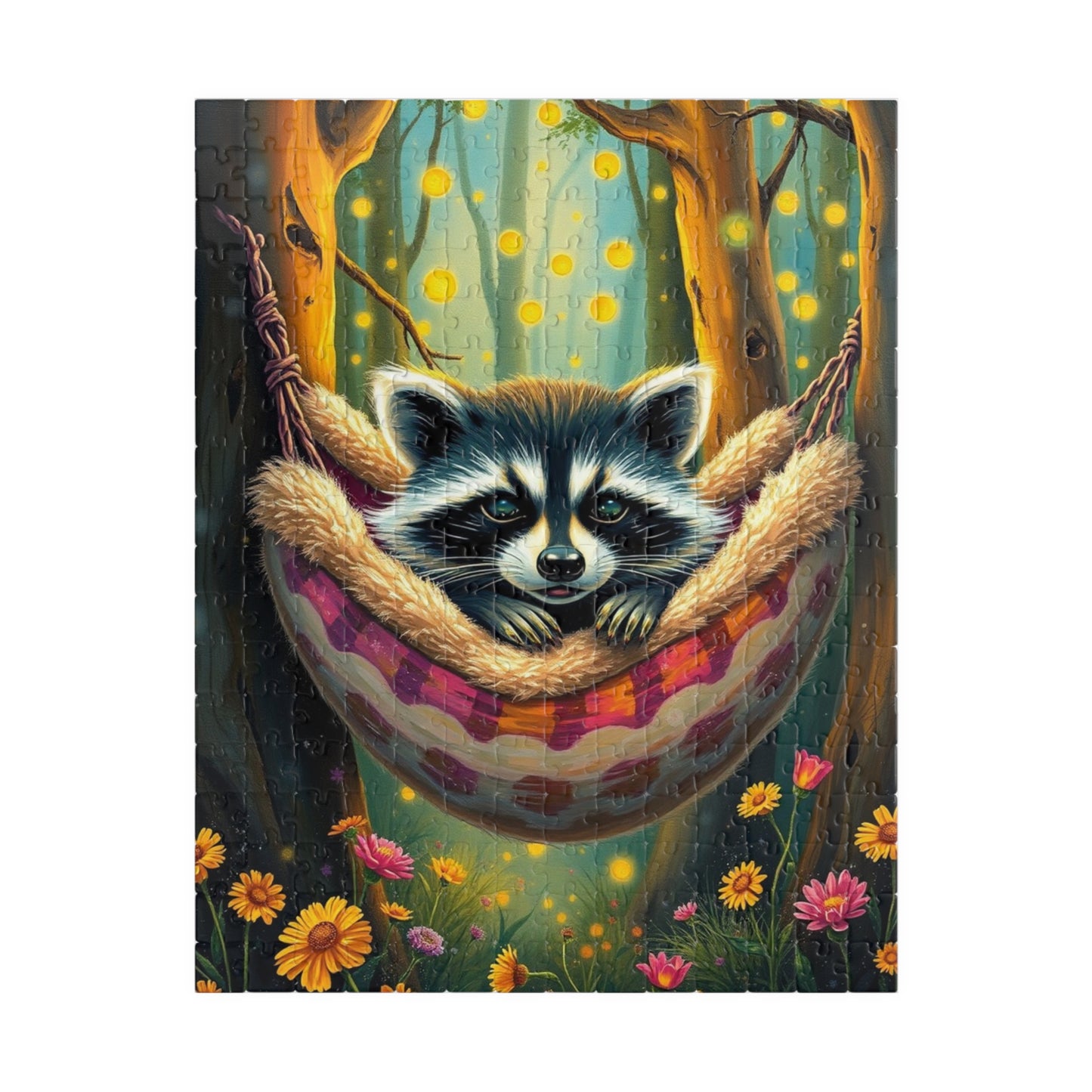 Whimsical Raccoon Puzzle, 110-1014-Piece, Nature-Themed Fun Family Activity, Gift for Animal Lovers, Cozy Home Entertainment, Brain Teaser 252 pcs (Vertical) Puzzle The Puzzle Chest
