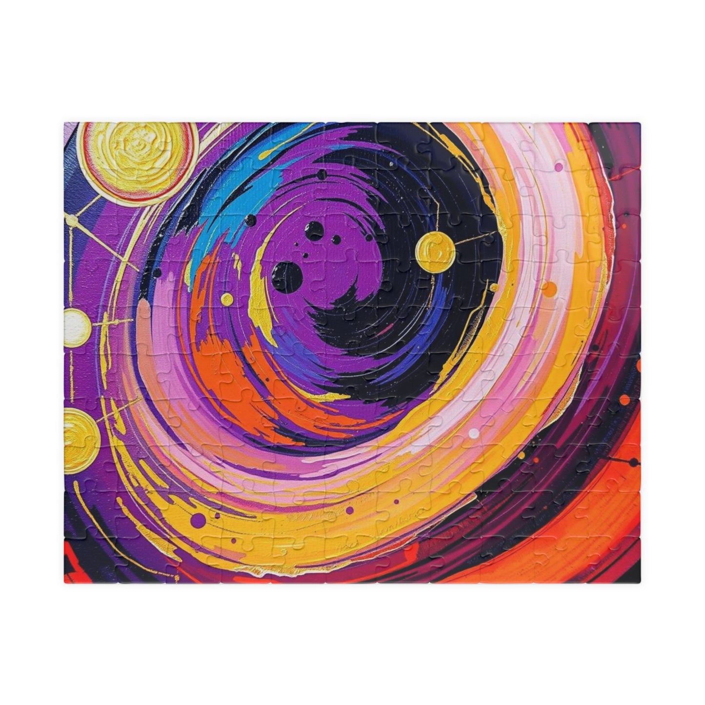Cosmic Swirl Abstract Puzzle, Space Art Jigsaw Game, Celestial Puzzle, Gift for Astronomy Lover, Family Game Night, Home Decor, Brain Teaser 110 pcs (Horizontal) Puzzle The Puzzle Chest
