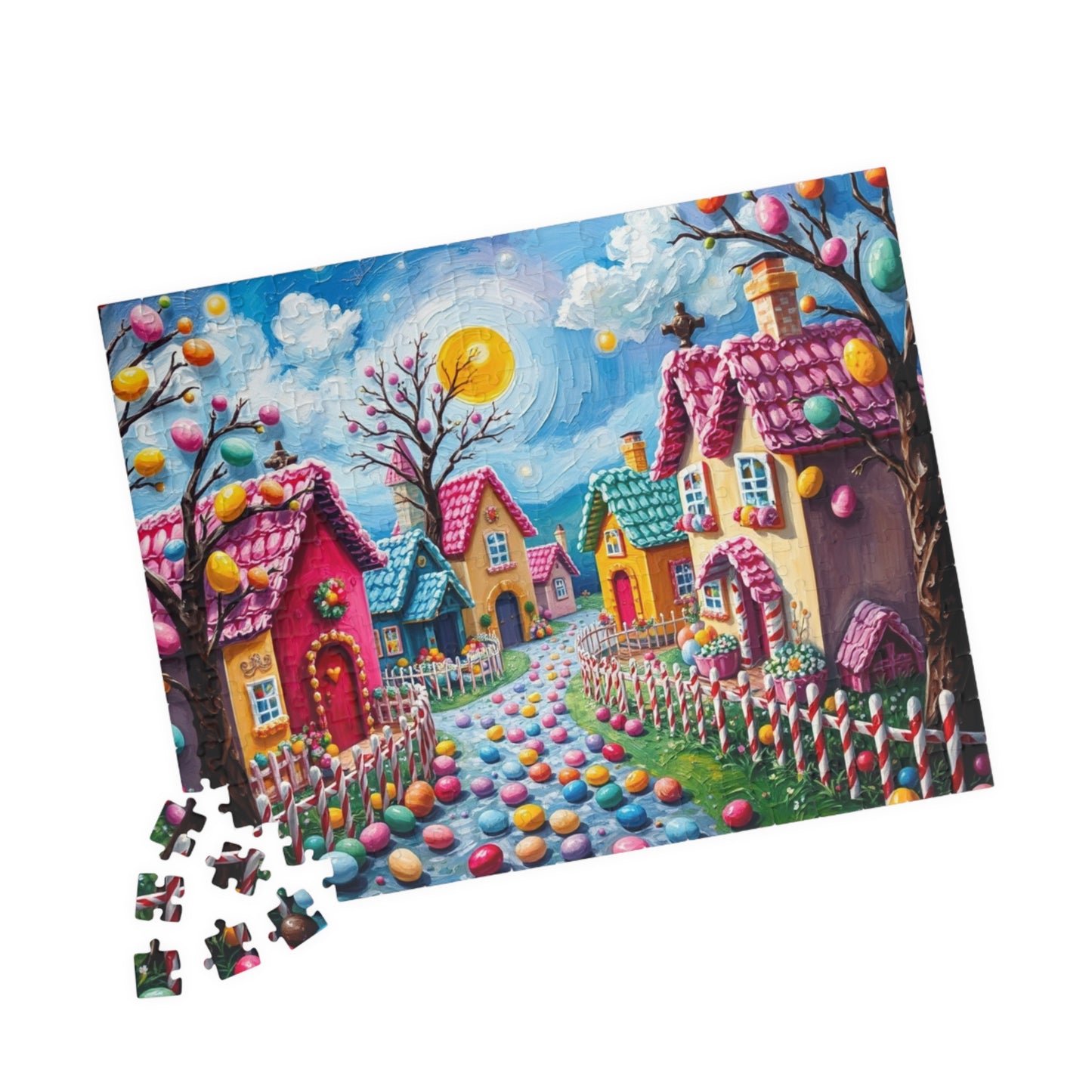 Candy Village Jigsaw Puzzle, Whimsical 110/252/520/1014-piece Easter Game for Adult Home Entertainment, Puzzle Lover Gift for Friends Puzzle The Puzzle Chest