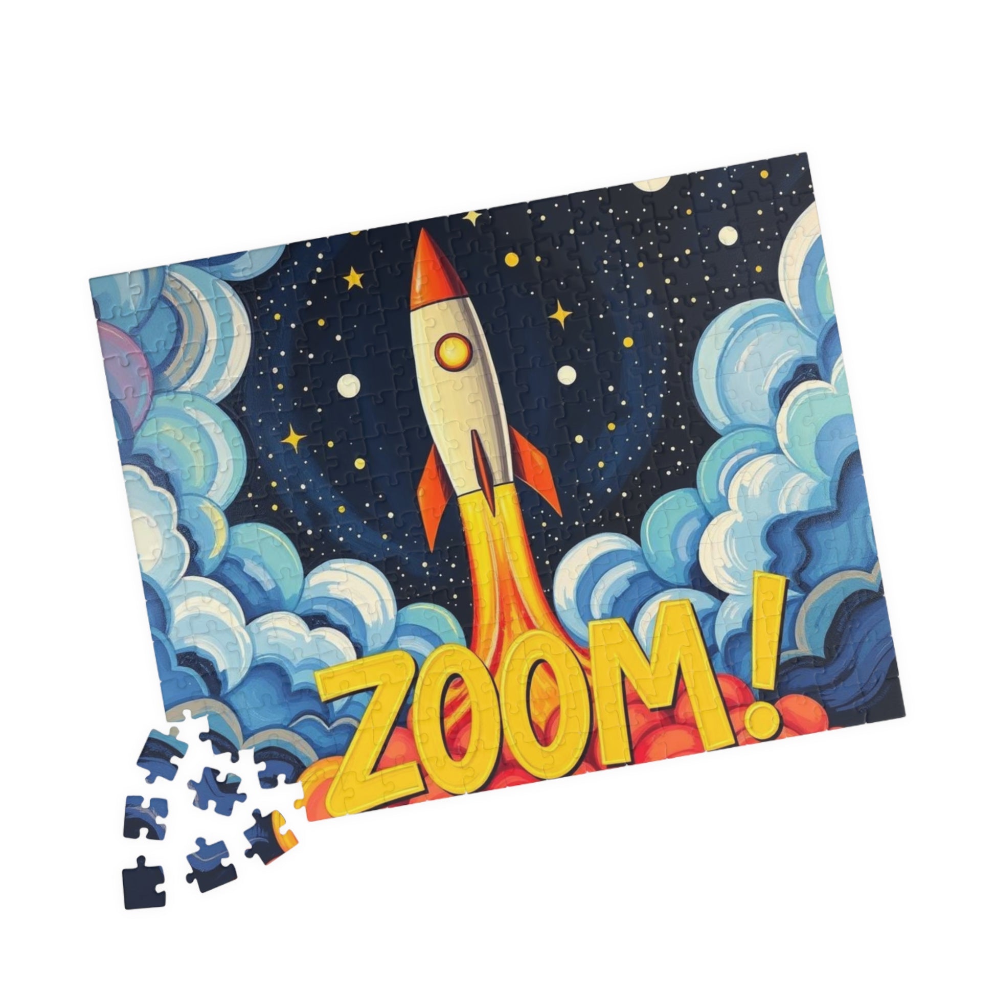 Rocket Zoom Puzzle - Pop Art Jigsaw Game, Fun Family Activity, Home Entertainment, Space-Themed Gift, Educational Toy, Adult Puzzle Puzzle The Puzzle Chest