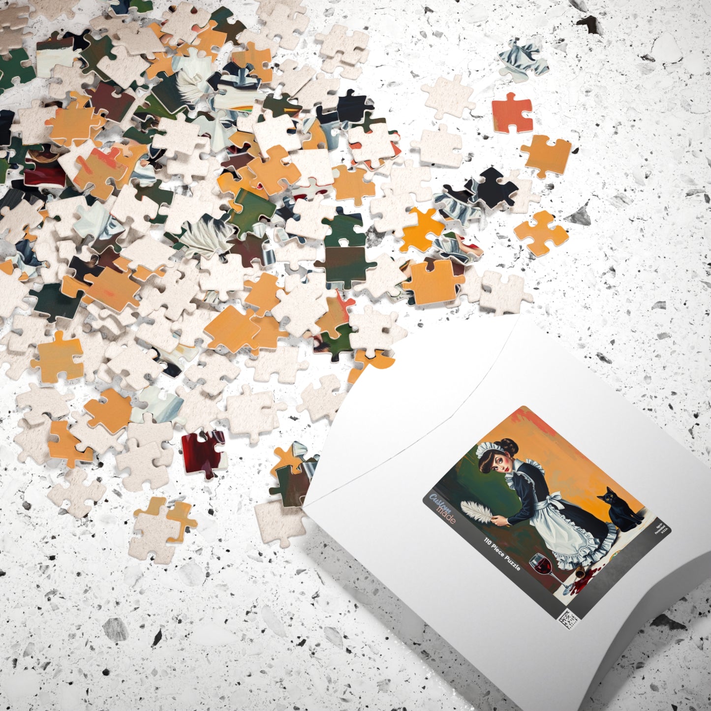 Vintage Maid Jigsaw Puzzle 110-1014 Piece | Retro Pop Art, Home Entertainment, Gift for Cat Lovers, Puzzle Night, Unique Collectible Puzzle The Puzzle Chest
