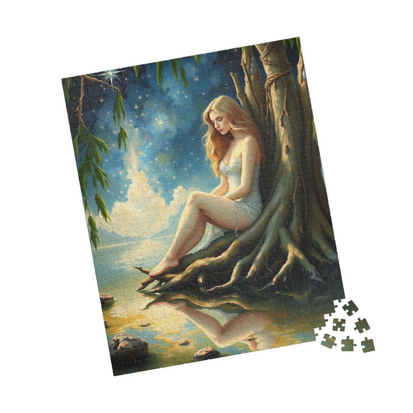 River Nymph Jigsaw Puzzle, Starlit Night and Otherworldly Beauty, 110-1014 Piece, Fantasy Art Gift Puzzle The Puzzle Chest