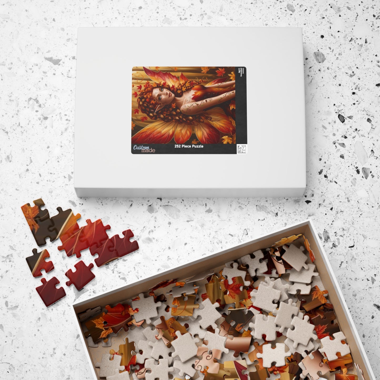 Autumn Fairy Puzzle - Enchanting Fall Artwork, 110, 252, 520, 1014-piece, Gift for Puzzle Lovers, Cozy Nights, Relaxing Activities, Family Puzzle The Puzzle Chest
