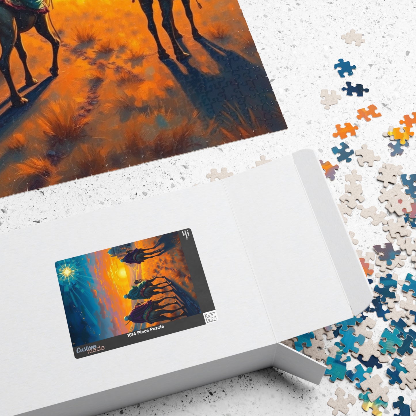 Three Wisemen Jigsaw Puzzle - Journey to Bethlehem, Christmas Holiday Activity Gift Religious Home Entertainment Family Fun Puzzle The Puzzle Chest