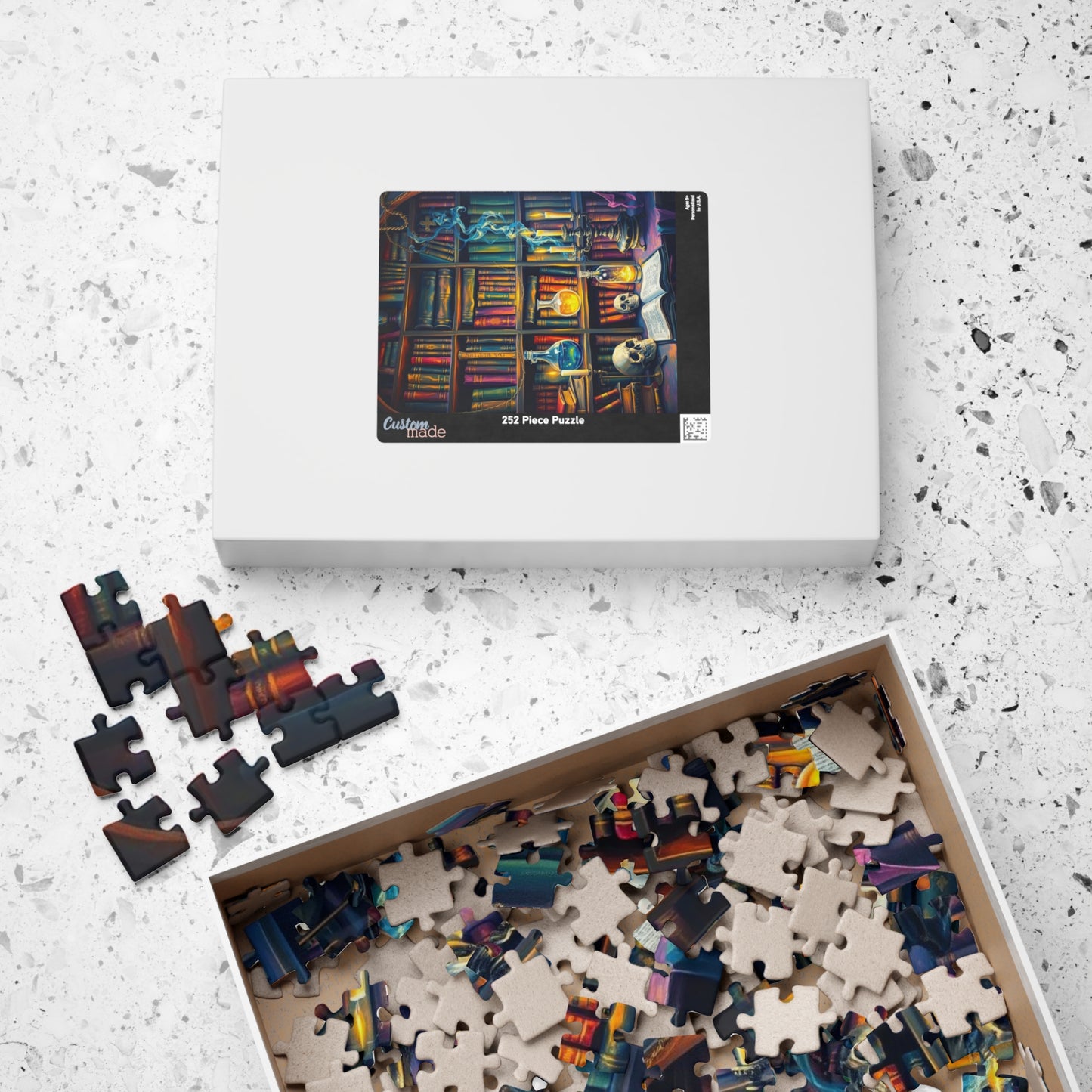 Mystical Library Puzzle - 110-1014 Piece Halloween Jigsaw Game Perfect for Cozy Nights, Gift for Book Lovers, Family Fun, Brain Teaser