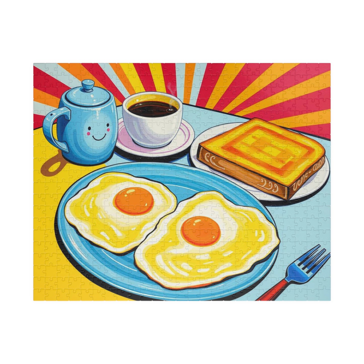 Breakfast Delight Puzzle | Fun Morning Scene Pop Art Jigsaw for Family Game Night, Gift for Food Lovers, Home Entertainment 520 pcs (Horizontal) Puzzle The Puzzle Chest