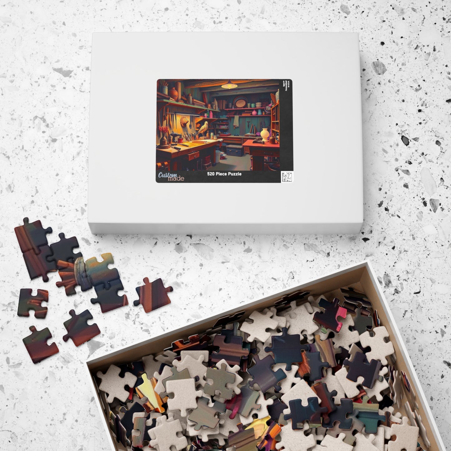 Woodworking Workshop Puzzle, Jigsaw Game for Adults Teens and Seniors, 110/252/520/1014-Piece, Entertaining Staycation Pastime, Mindful Gift Puzzle The Puzzle Chest