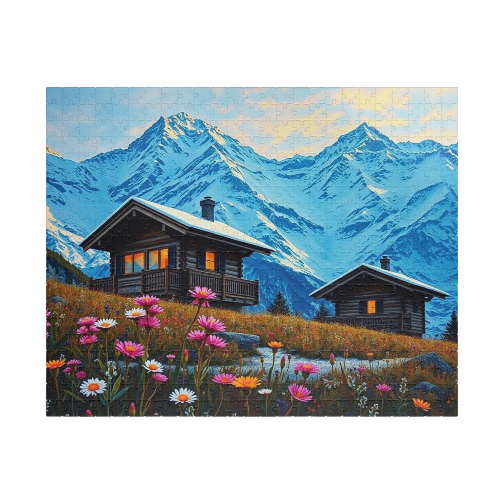 Scenic Mountain Puzzle | 110, 252, 520, 1014-piece | Family Activity, Gifts for Nature Lovers, Cozy Night In, Brain Teaser Fun, 520 pcs (Horizontal) Puzzle The Puzzle Chest