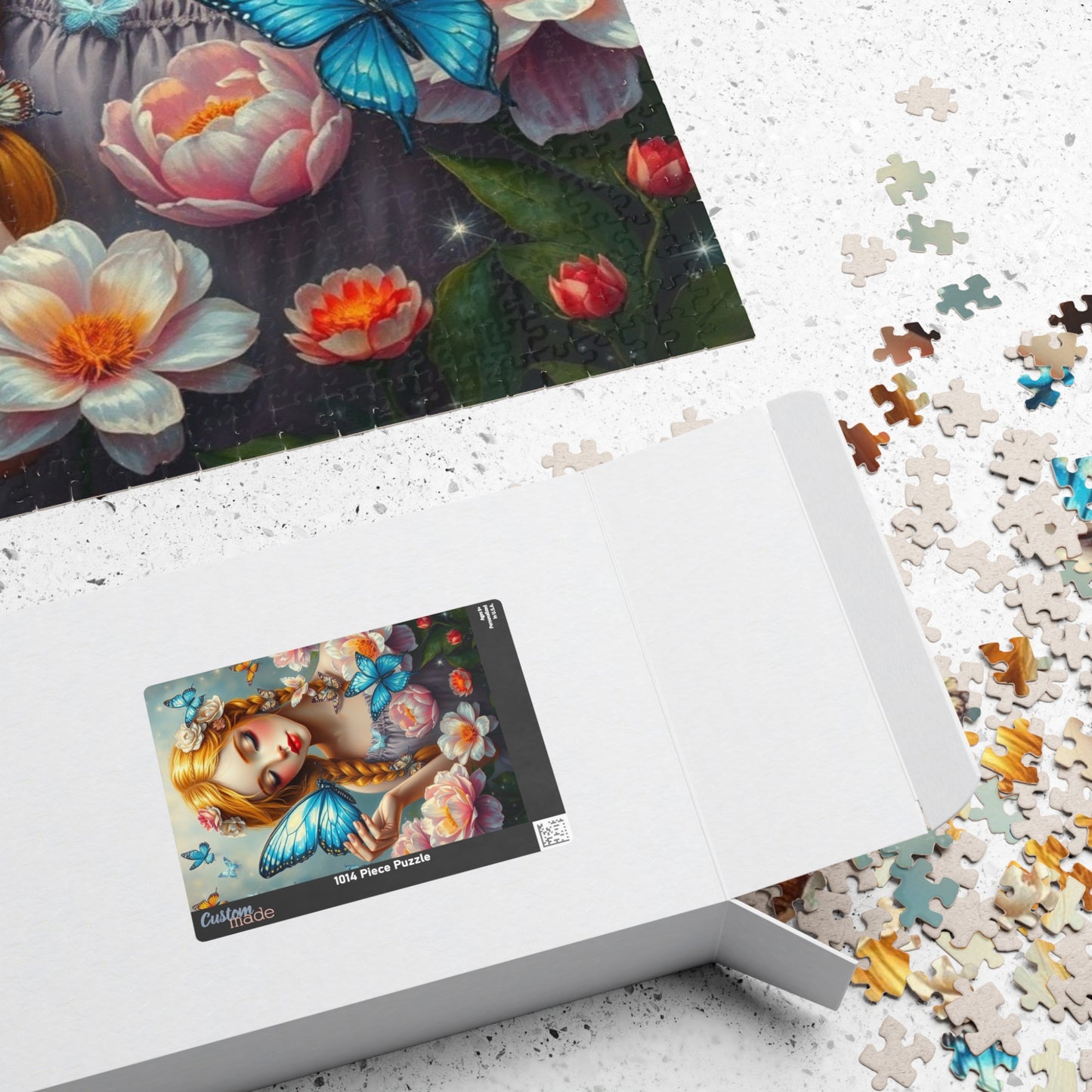 Butterfly Dream Puzzle, Enchanting Art Jigsaw Game, Nature Animal-themed Gift, Floral Puzzle for Adult, Family Activity or Solo Fun Puzzle The Puzzle Chest