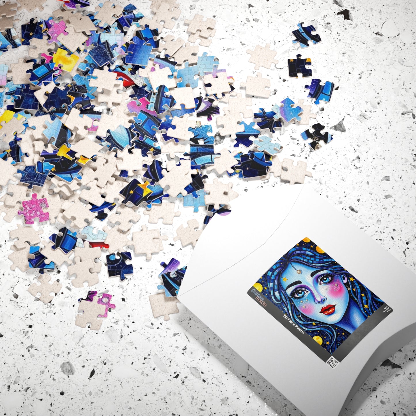 Mosaic Portrait Celestial Woman Puzzle | 110-1014 Piece Stars and Planets Jigsaw Game, Starry Night Artwork, Gift for Puzzle Lovers, Mindful Puzzle The Puzzle Chest