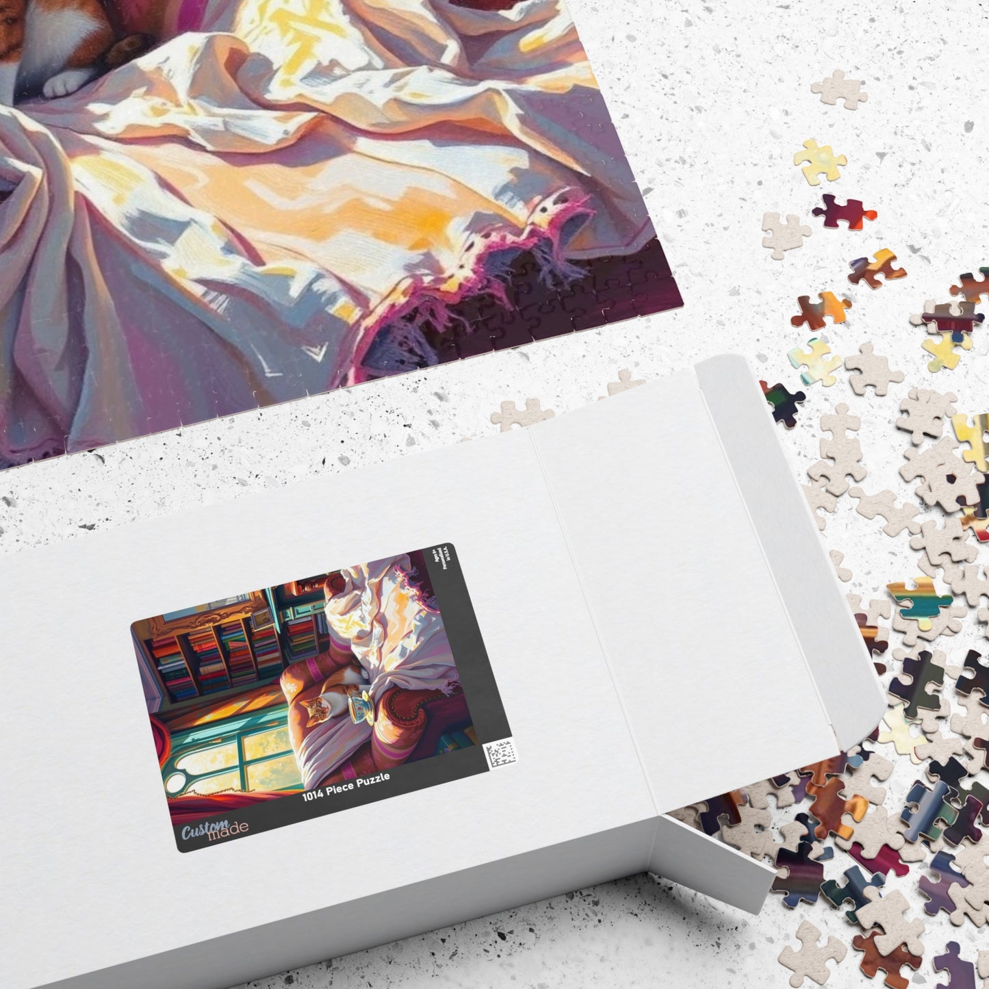 Cozy Study Room Jigsaw Puzzle, Home Office Sanctuary for Cat, Animal Lover Gift, Mindful Hobby, Indoor Activity, Best Family Entertainment Puzzle The Puzzle Chest