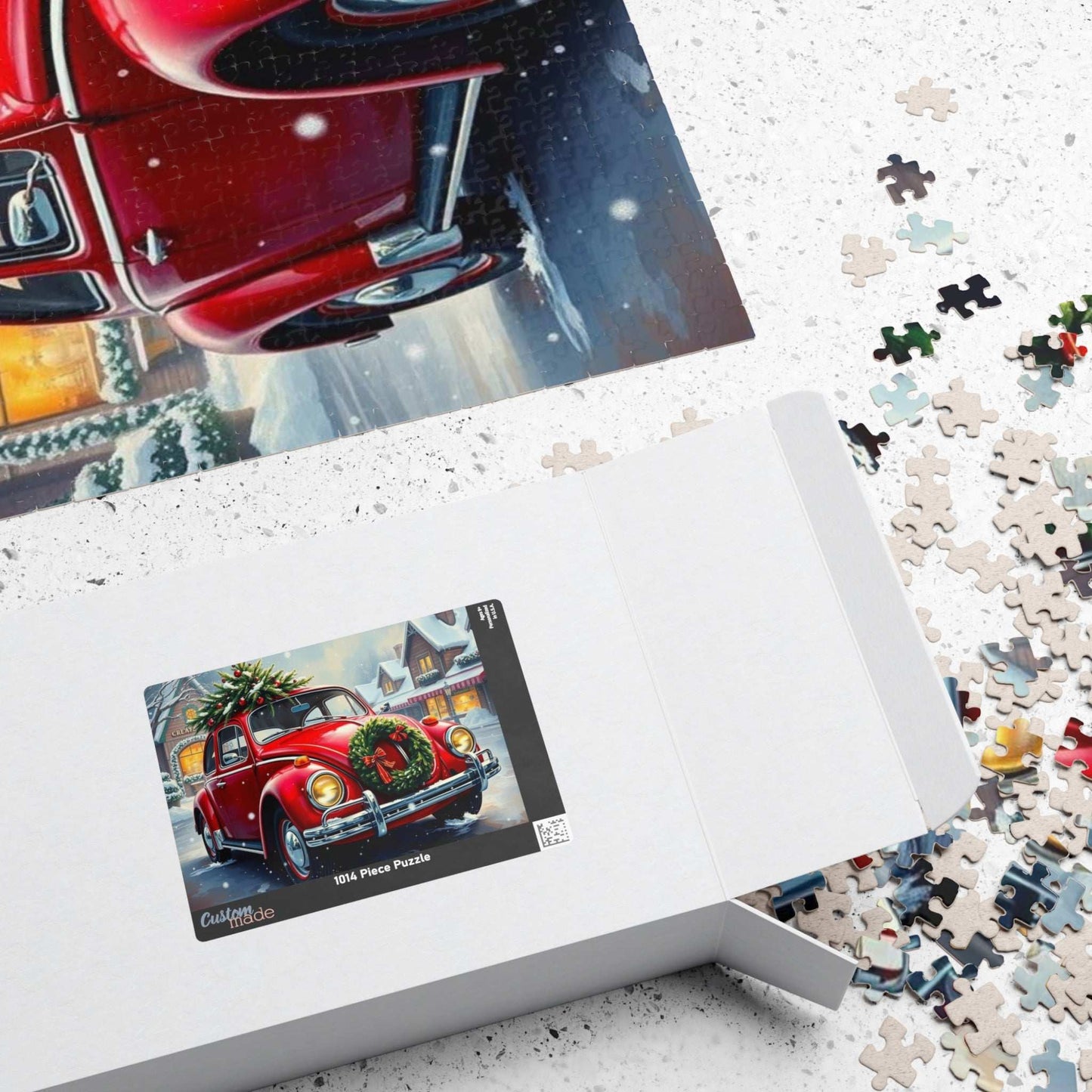 Winter Wonderland Jigsaw Puzzle - Christmas Vintage Car Theme, Retro Auto Holiday Gift for Families, Solo Winter Fun, 110-1014 Piece Puzzle The Puzzle Chest