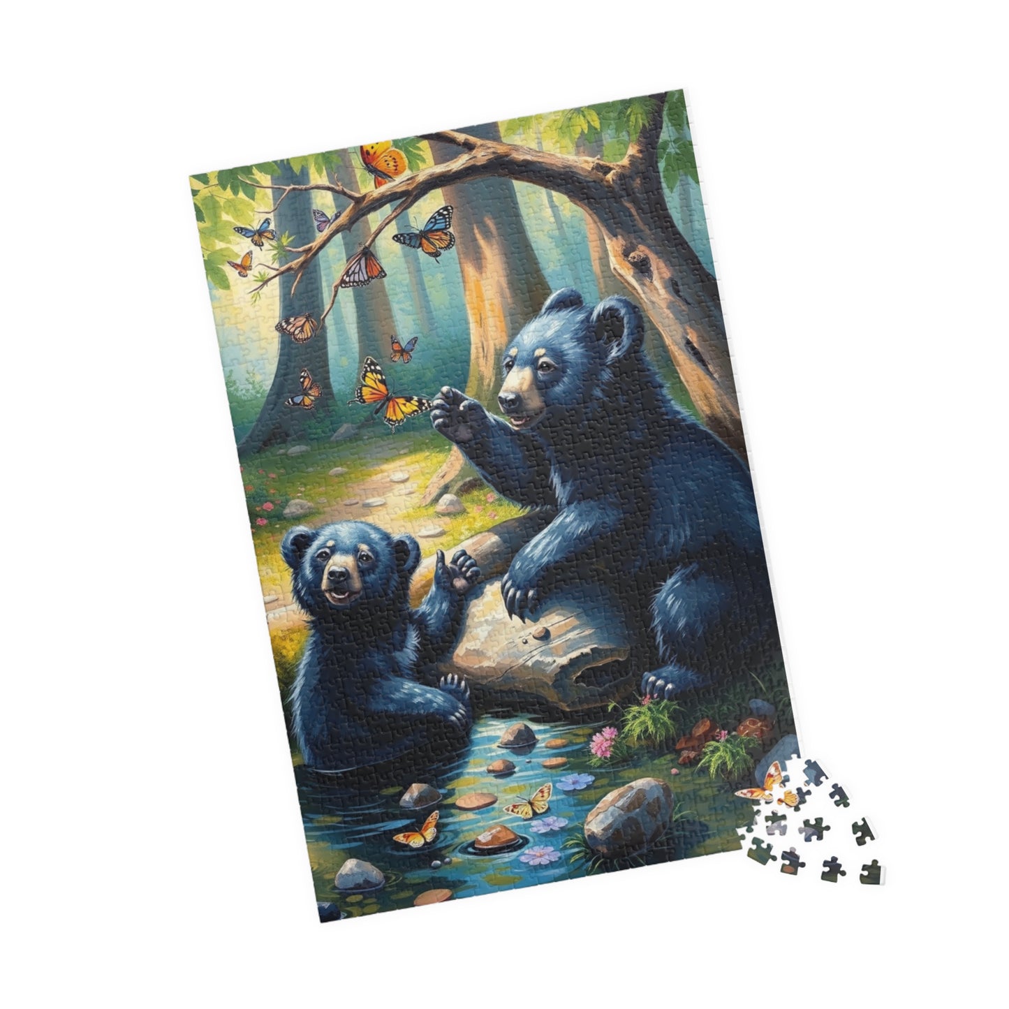 Nature-Inspired Bear Puzzle, Fun Family Activity, Animal Wildlife Themed Gift, Jigsaw Fun, Mindful Moments Puzzle The Puzzle Chest