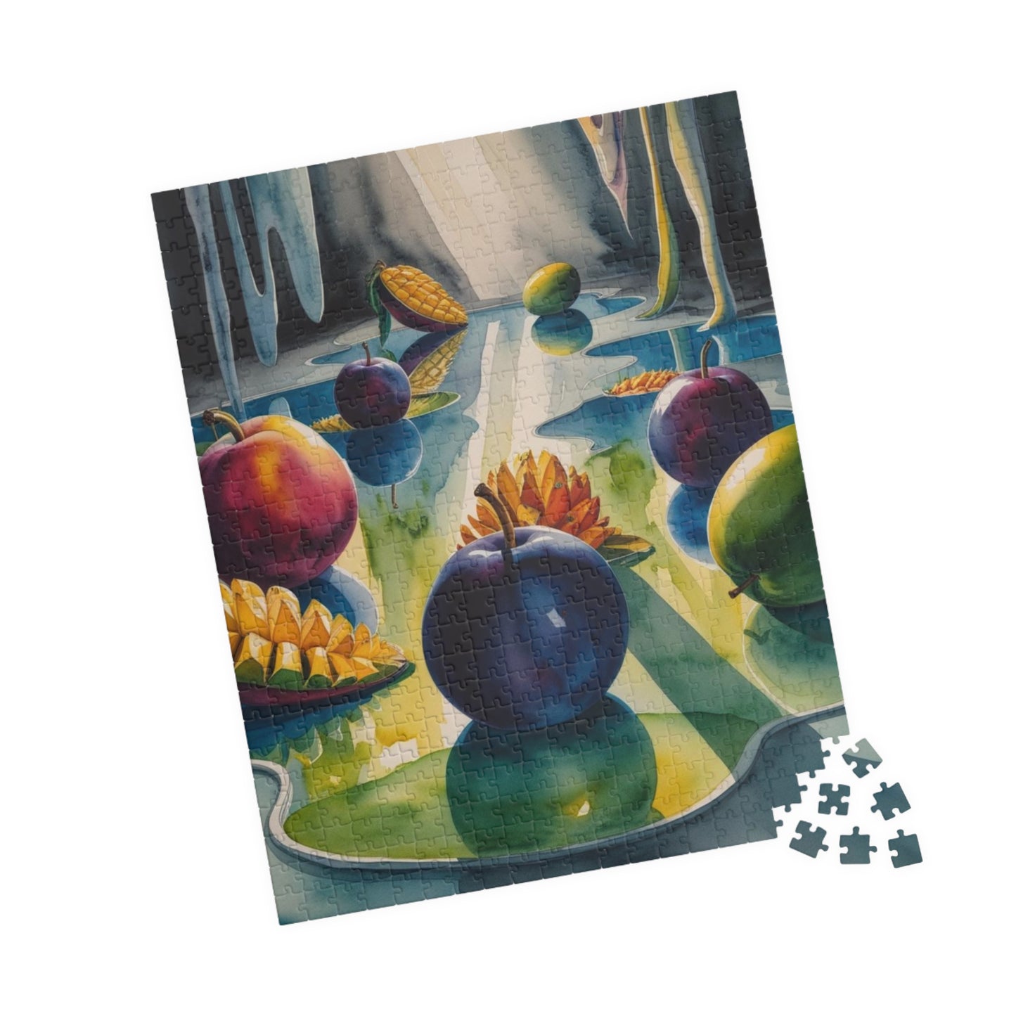 Surreal Dreamscape Puzzle, Oversized Fruit and Reflective Pools Jigsaw Game Inspired by Salvador Dali, Unique Giftable Puzzle, Mindfulness Puzzle The Puzzle Chest