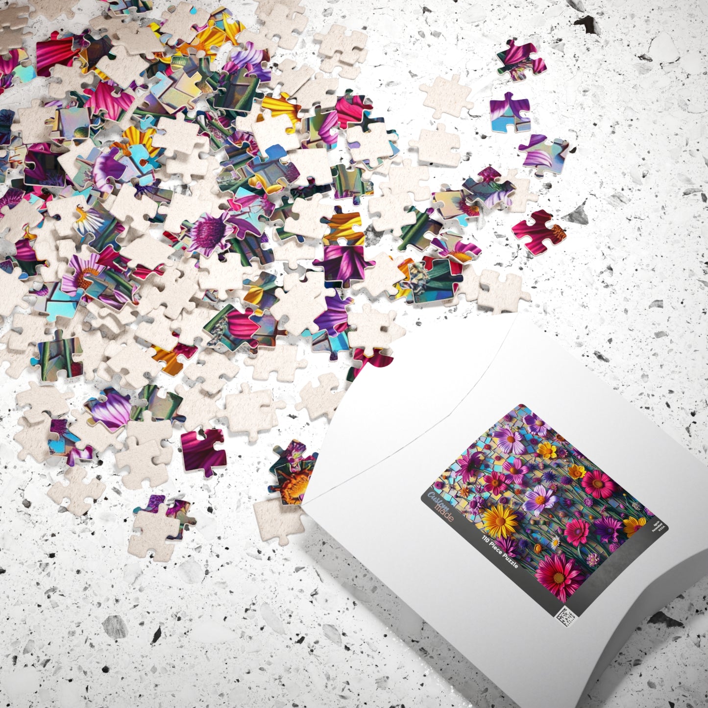 Floral Mosaic Puzzle, 110-1014 Pieces, Flower Jigsaw Game, Relaxing Family Activity, Gift for Puzzle Lovers and Art Enthusiasts, Frameable Puzzle The Puzzle Chest