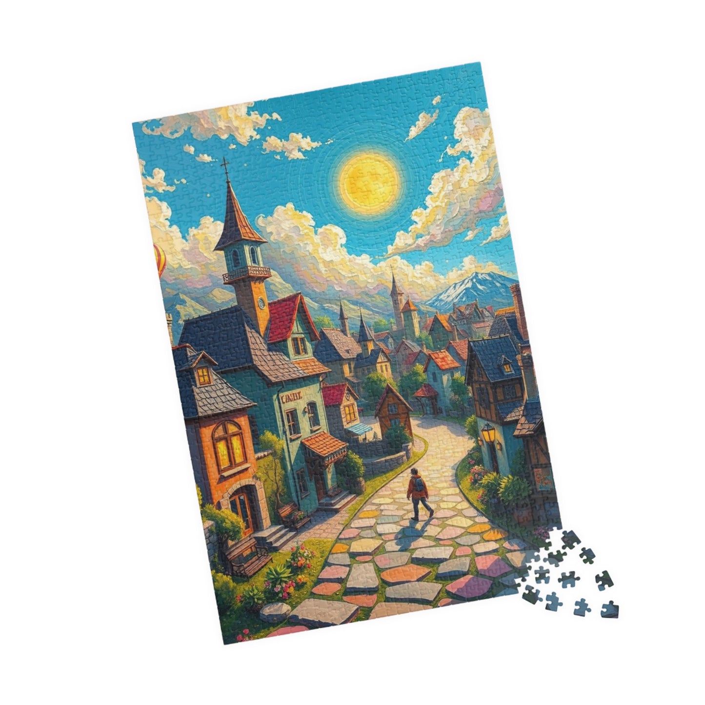 Charming Village Puzzle - 110, 252, 520, 1014 pieces, Scenic Artwork for Family Fun, Gift for Puzzle Lovers and Art Enthusiasts, Home Decor The Puzzle Chest