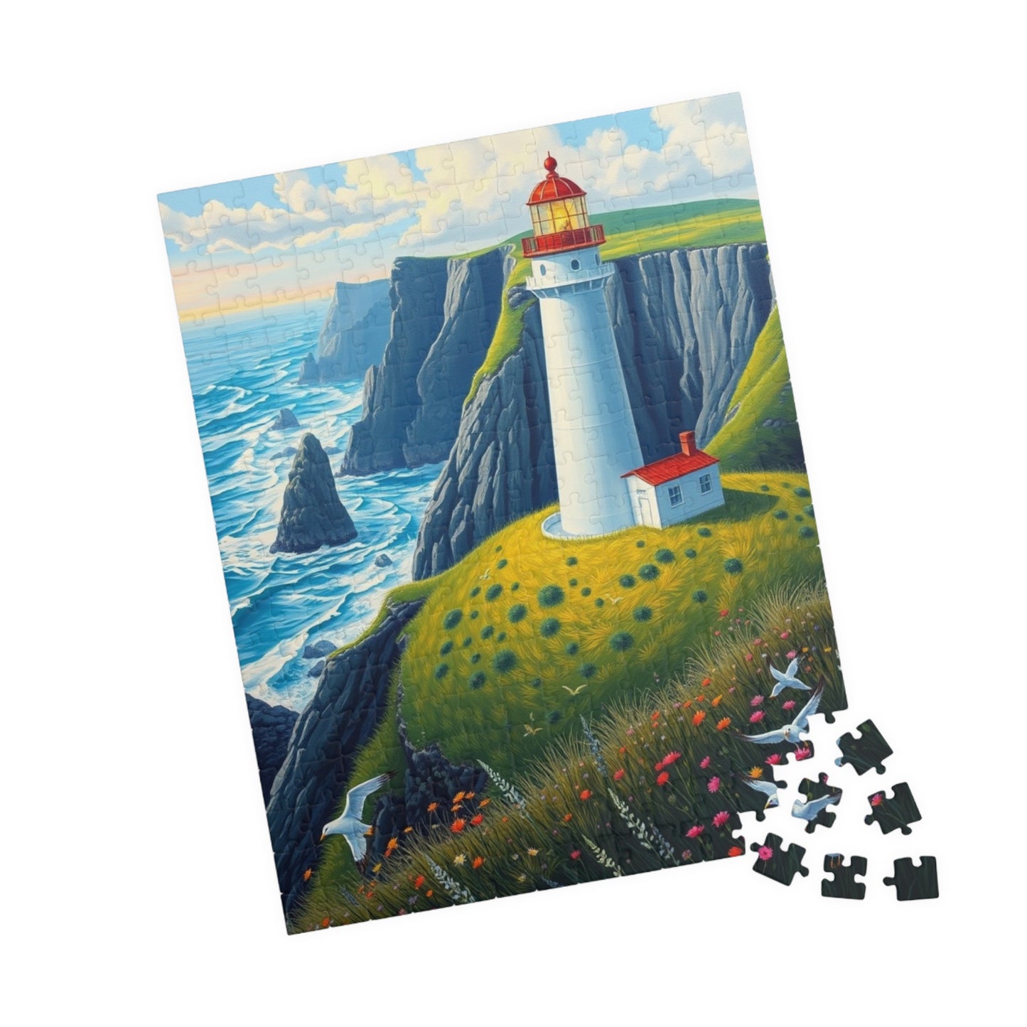Lighthouse Puzzle - 110 252 520 1014-Piece, Coastal Decor, Gift for Puzzle Lovers, Ocean Scene Challenge, Family Activity Puzzle The Puzzle Chest