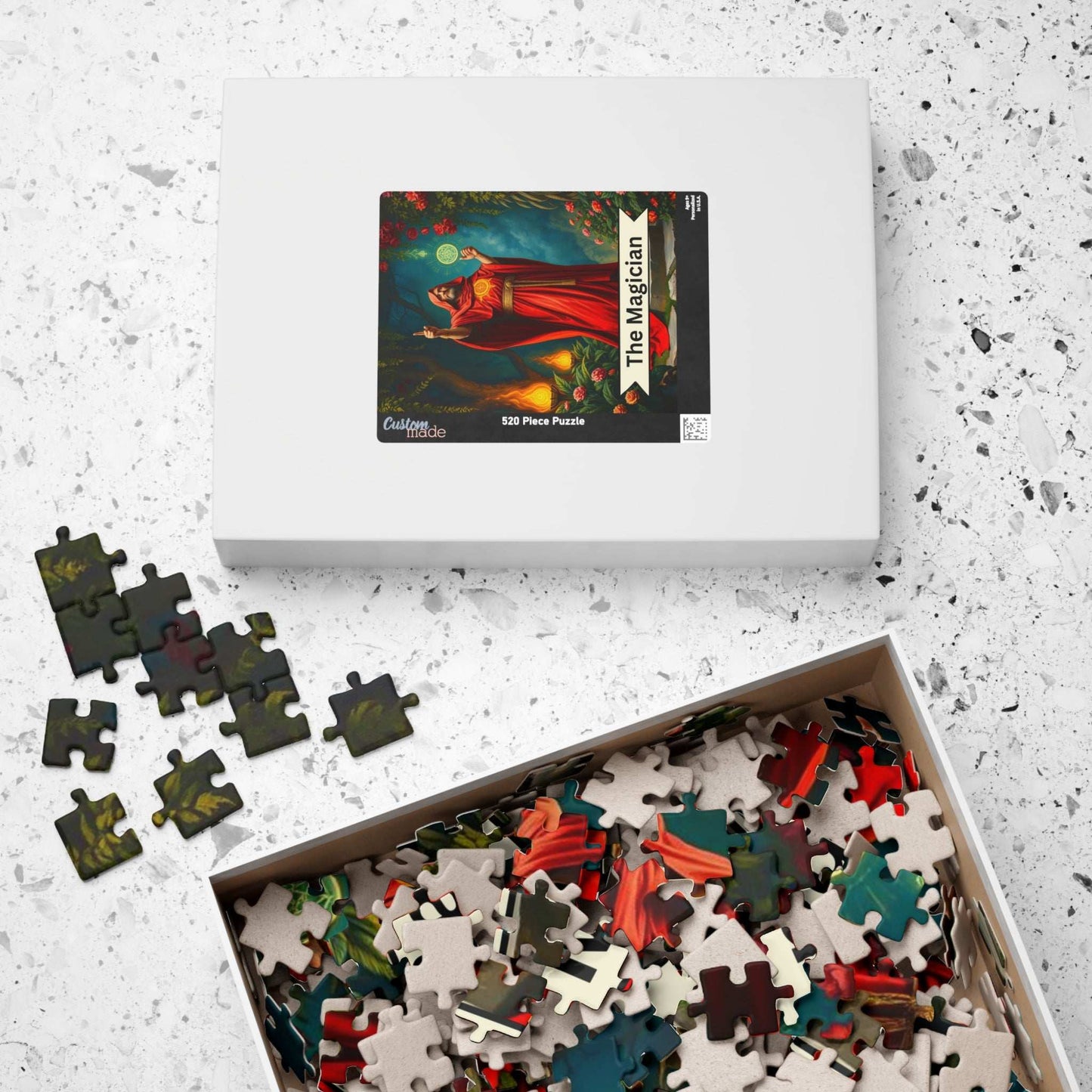 Mystical Magician Puzzle - Tarot Card Style 110-1014 Piece Jigsaw, Gift for Magic Lovers, Unique Home Decor, Family Fun, Mindful Activity Puzzle The Puzzle Chest