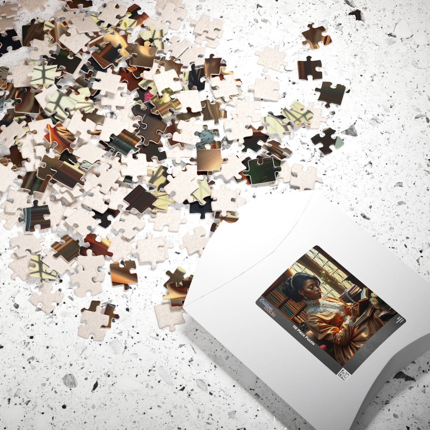 African American Woman Puzzle, Victorian Era Black Woman Reading Jigsaw, Family Game Night, Creative Activity, Black History Month Gift Puzzle The Puzzle Chest