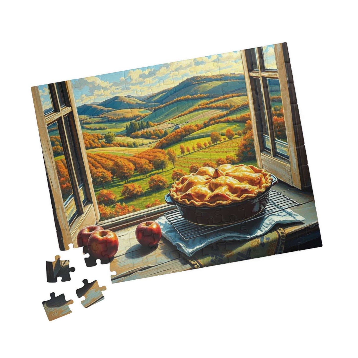 Autumn Landscape Puzzle - Food Jigsaw, Cozy Home Entertainment, Family Game Night Activity, Gift for Puzzle Lovers and Foodies, Fall Decor Puzzle The Puzzle Chest