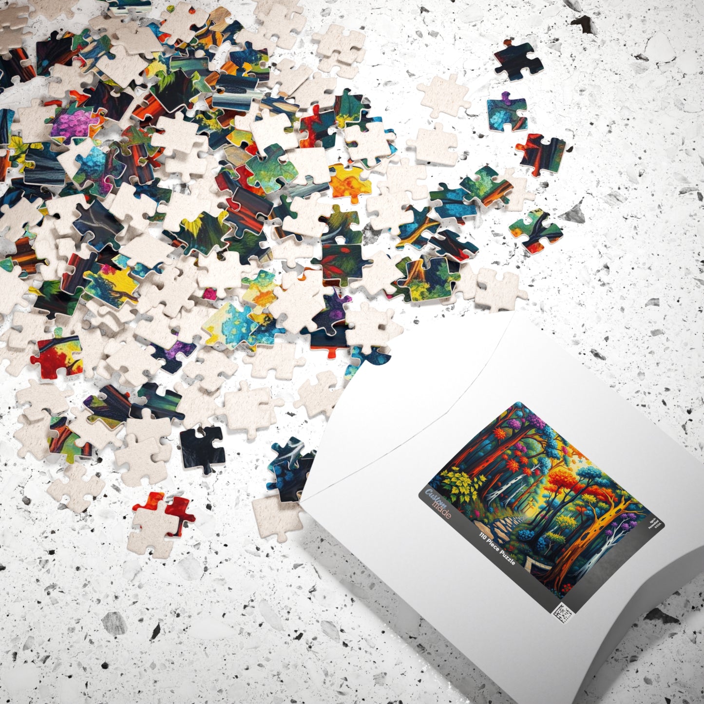 Colorful Forest Puzzle Jigsaw Game for Relaxation and Fun, Gift for Nature Lovers, Family Activity, 110, 252, 520, 1014-piece Brain Teaser Puzzle The Puzzle Chest