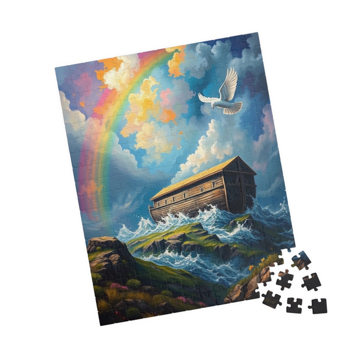 Noah's Ark Puzzle, Religious Jigsaw Game, Christian Art Puzzle, Fun Family Activity, Home Entertainment, Faith Based Gift for Adult Puzzle The Puzzle Chest
