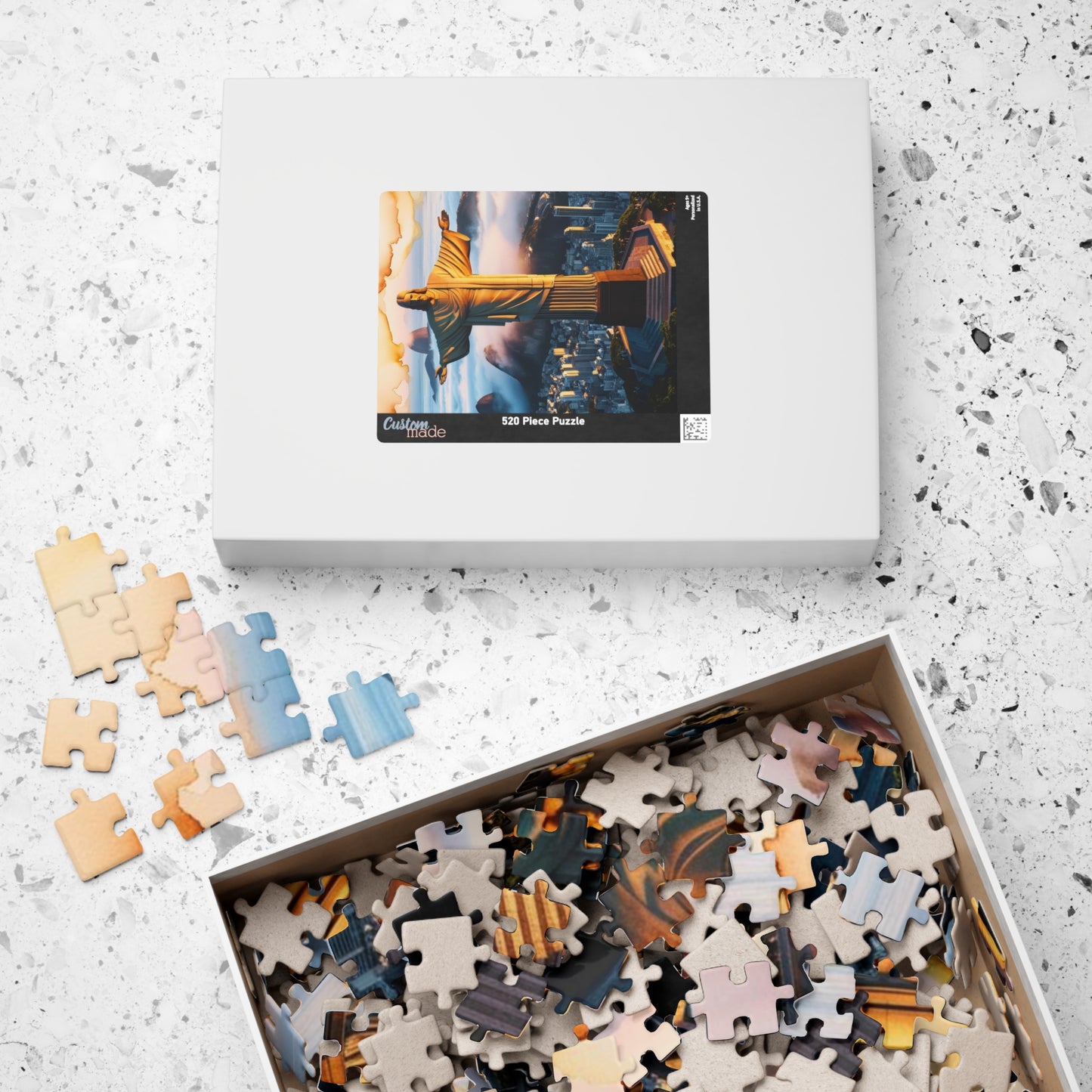 Christ the Redeemer Puzzle, Rio de Janeiro at Sunrise Tabletop Game, Puzzle Enthusiast History Lover, Fun Family Activity Game Night, Hobby Puzzle The Puzzle Chest