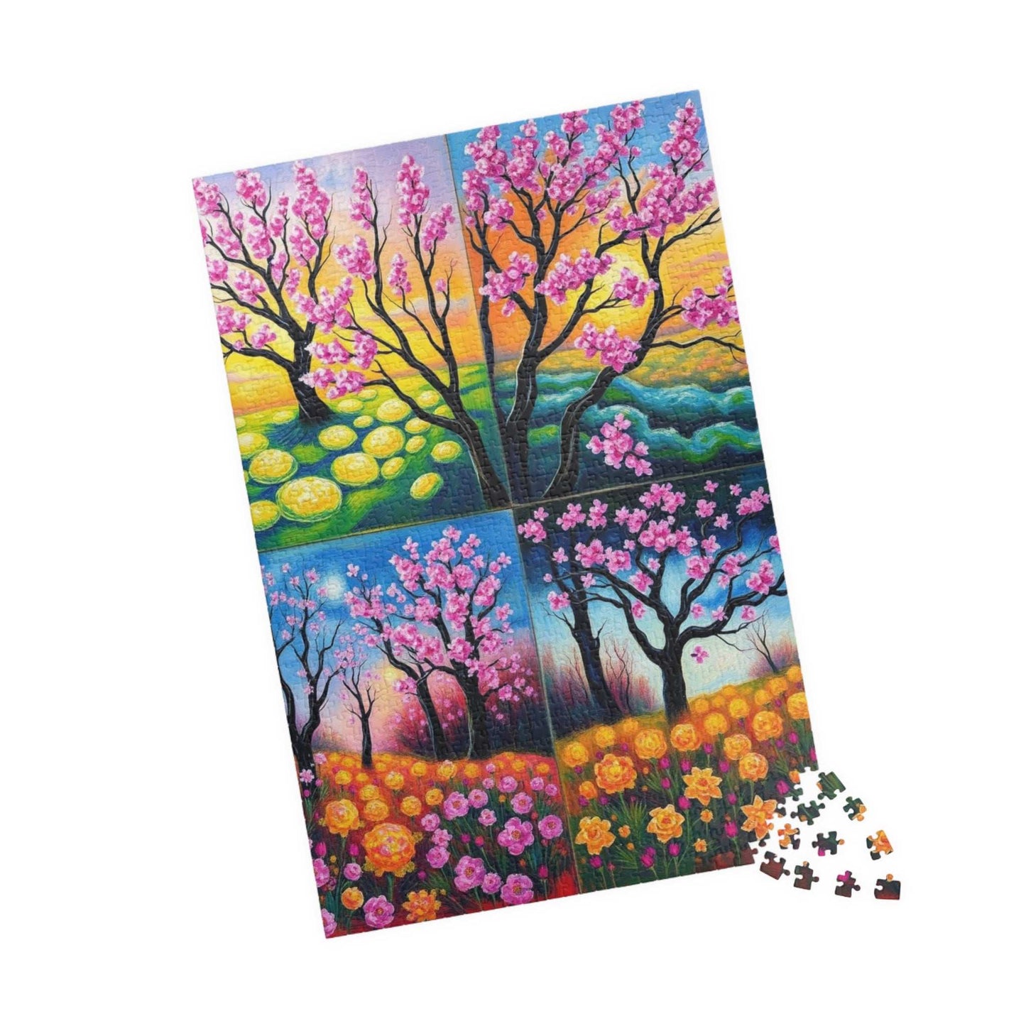 Four-Quadrant Landscape Puzzle - Nature Themed Collage Jigsaw for Adults, Ideal for Family Bonding, Mental Exercise, Gift for Friends Puzzle The Puzzle Chest