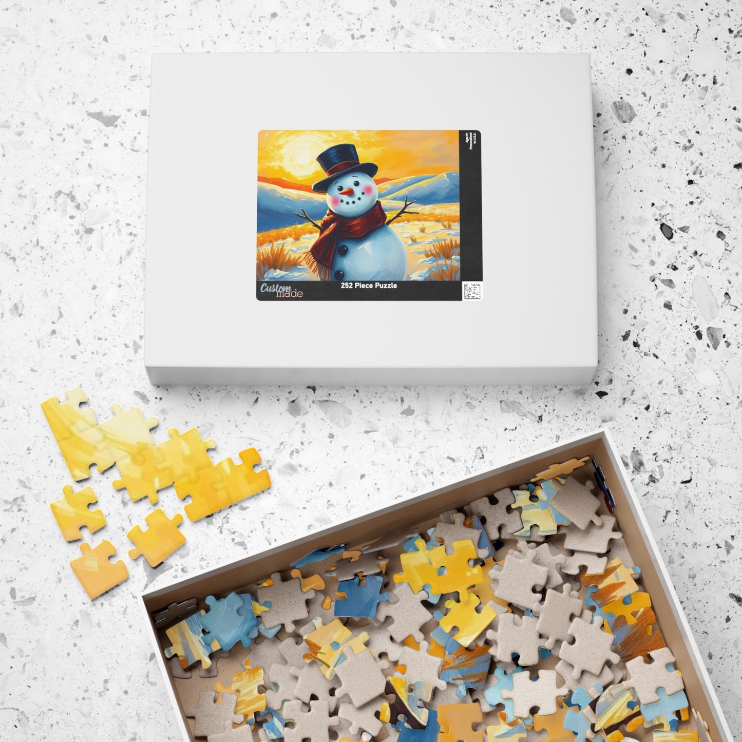Lonely Snowman Puzzle, 110-1014 Piece Nostalgic Winter Jigsaw Game for Adults, Family Fun, Holiday Entertainment, Gift for Puzzle Lovers