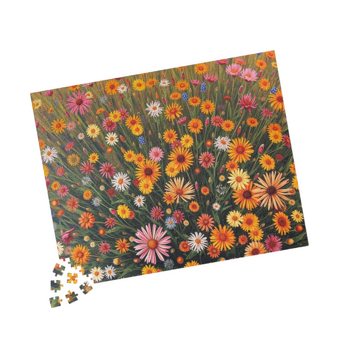 Vibrant Flower Garden Puzzle, 110/252/520/1014-piece Nature Theme Jigsaw Game, Flower Lover Gift, Family Fun, Indoor Activity, Brain Teaser Puzzle The Puzzle Chest