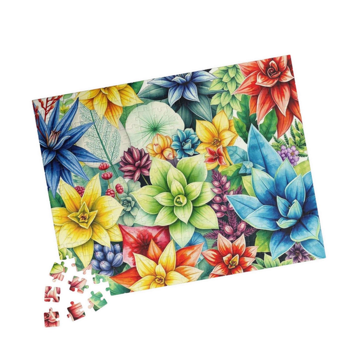 Vivid Petalscape Floral Jigsaw Puzzle - 110, 252, 520, 1014-piece Bright Flower Puzzle