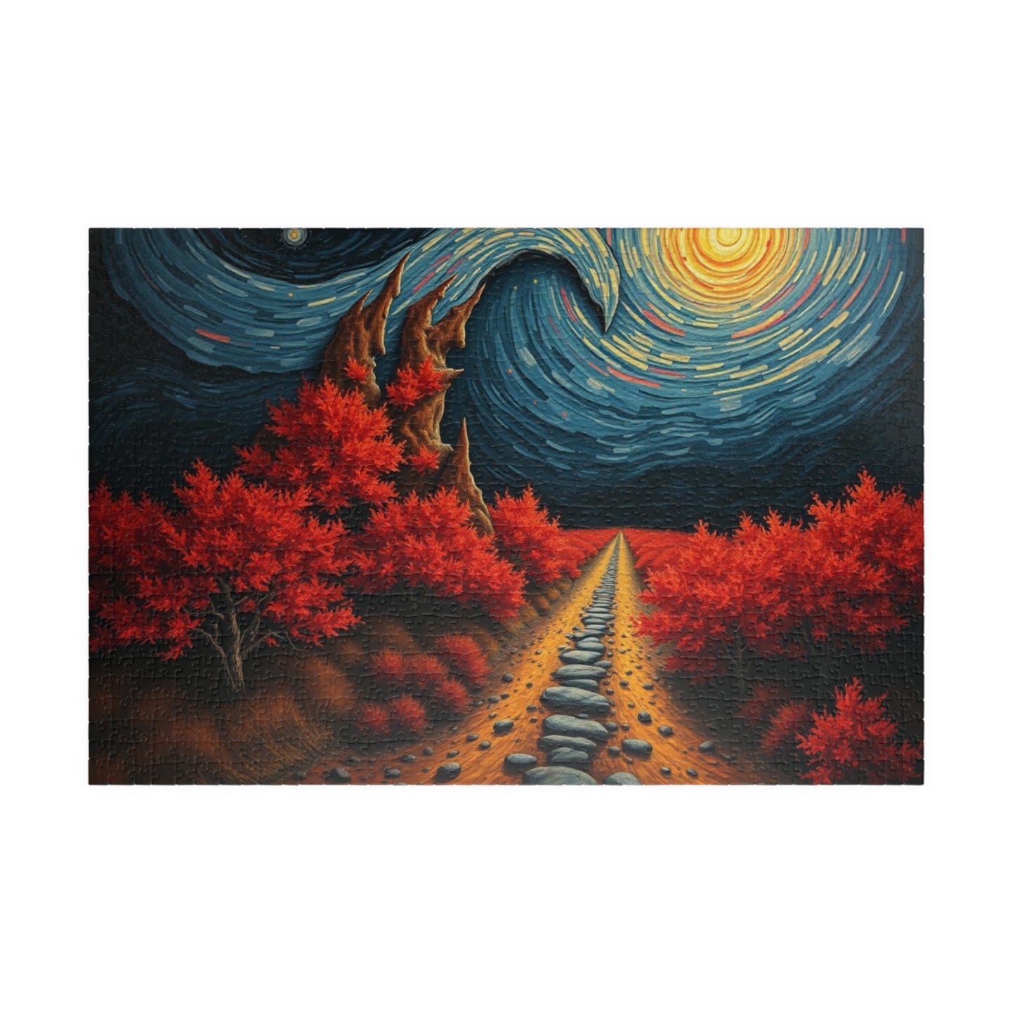 Abstract Landscape Jigsaw Puzzle Art for Adults, Autumn Nature Puzzle 1014 pcs (Horizontal) Puzzle The Puzzle Chest