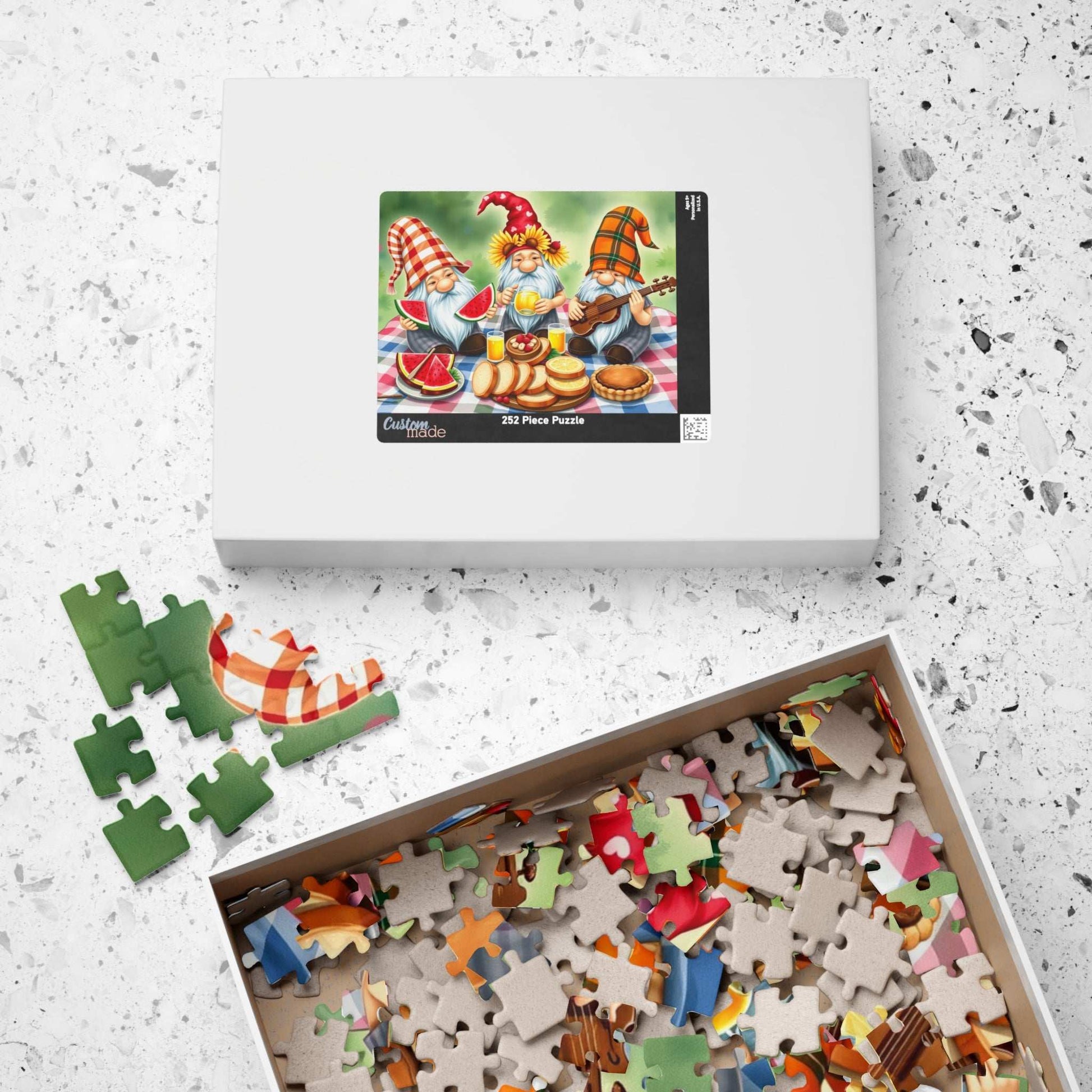 Harvest Picnic Gnome Puzzle - Autumn Themed Jigsaw Game Puzzle The Puzzle Chest