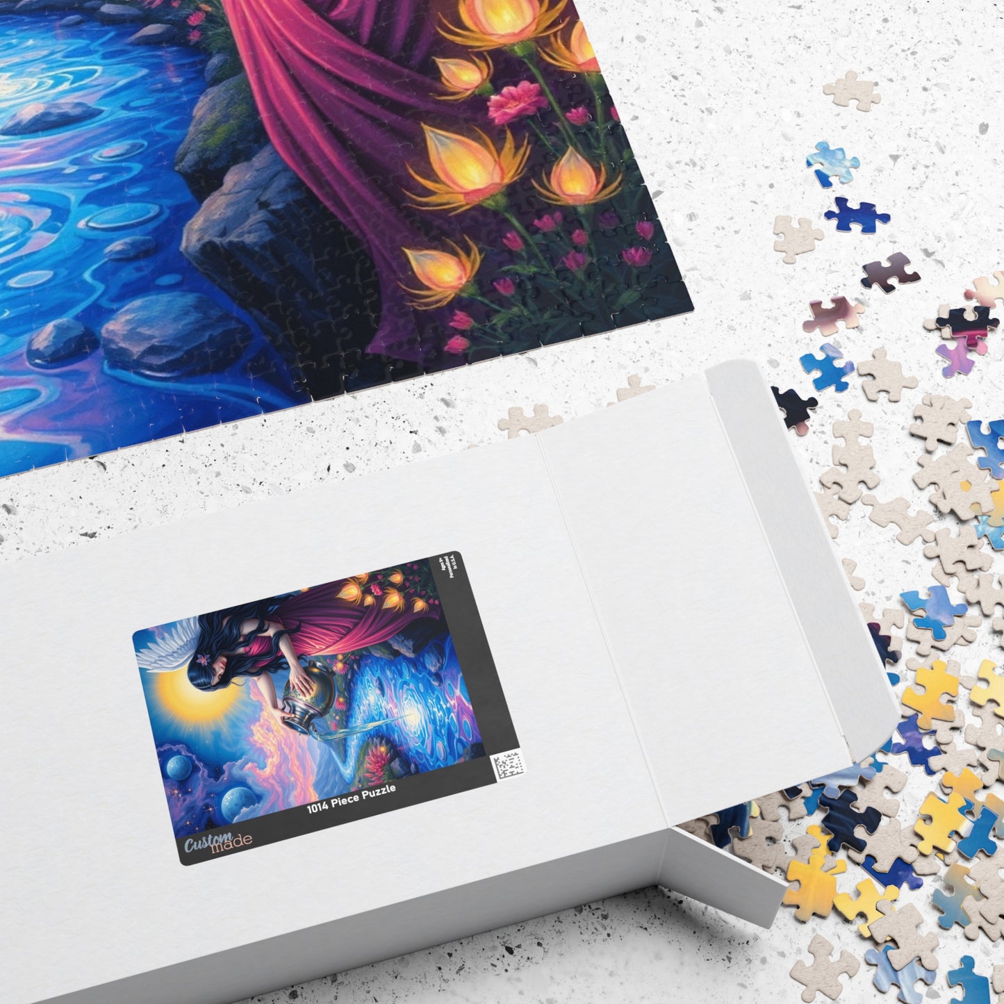 Mystical Water Goddess Puzzle, Aquarius Zodiac Symbol Jigsaw Game, Gift for Friends Fantasy Lovers, Mindfulness Activity, Home Entertainment Puzzle The Puzzle Chest