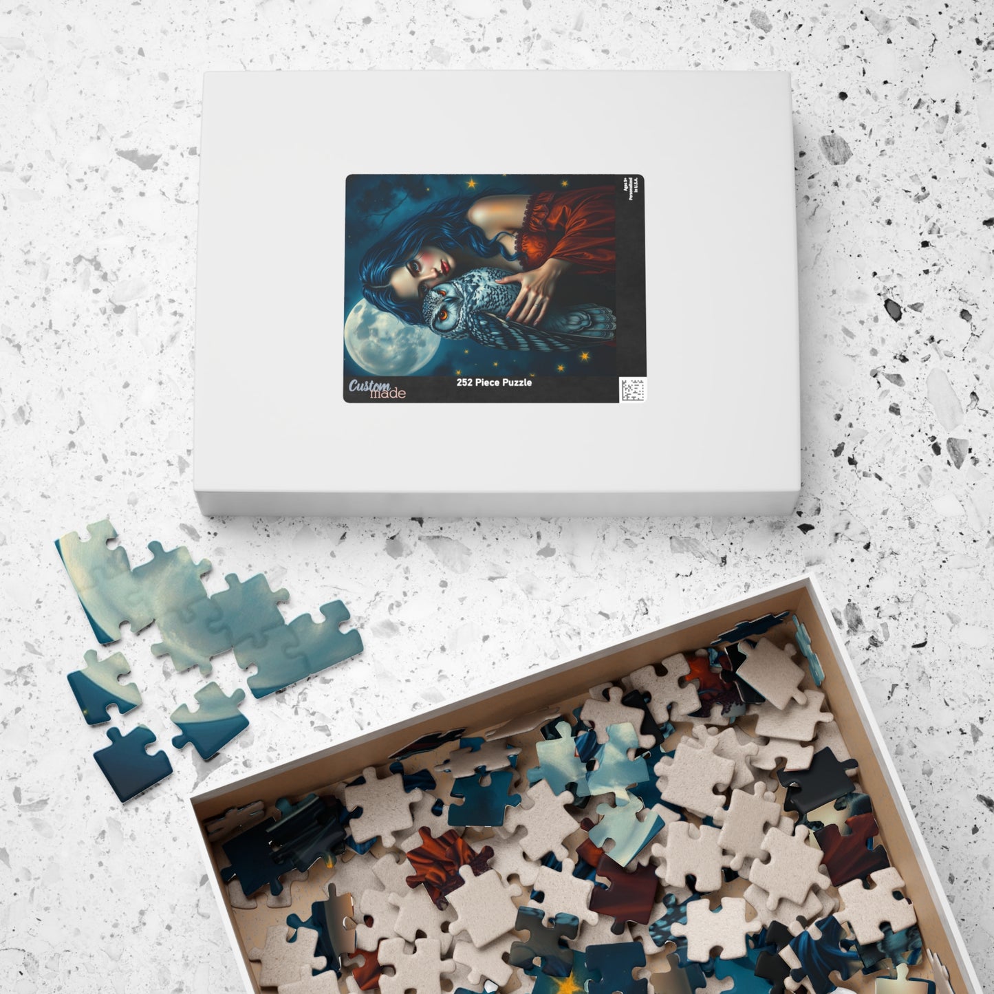 Mystical Owl Jigsaw Puzzle Game for Adults and Teens, Friend Gift for Animal Lover, Mindful Cozy Night In Family Entertainment or Solo Fun Puzzle The Puzzle Chest
