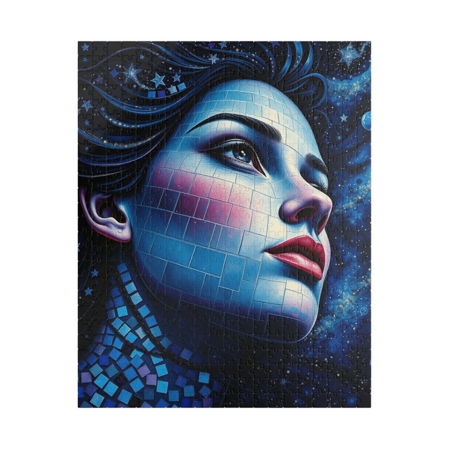 Mystical Woman Mosaic Jigsaw Puzzle, 110-1014 Pieces, Unique Puzzle Artwork, Perfect Gift for Art Lovers, Relaxation, Family Game Night 520 pcs (Vertical) Puzzle The Puzzle Chest