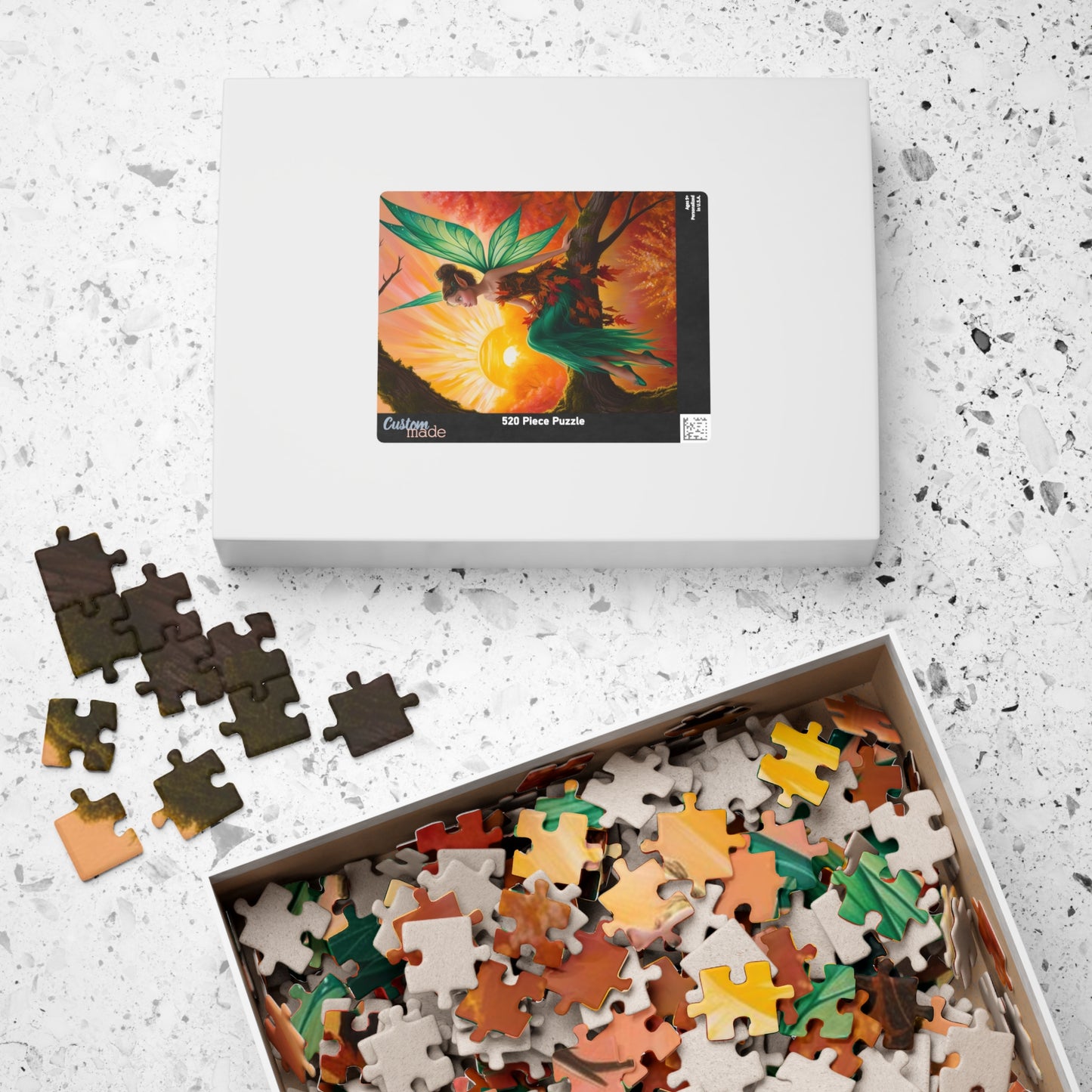 Fairy Jigsaw Puzzle, Mystical Woodland Fairy Sunrise Scene, Ideal for Solo Fun or Family Activity, Fantasy Lover Holiday Birthday Gift for Friends Puzzle The Puzzle Chest
