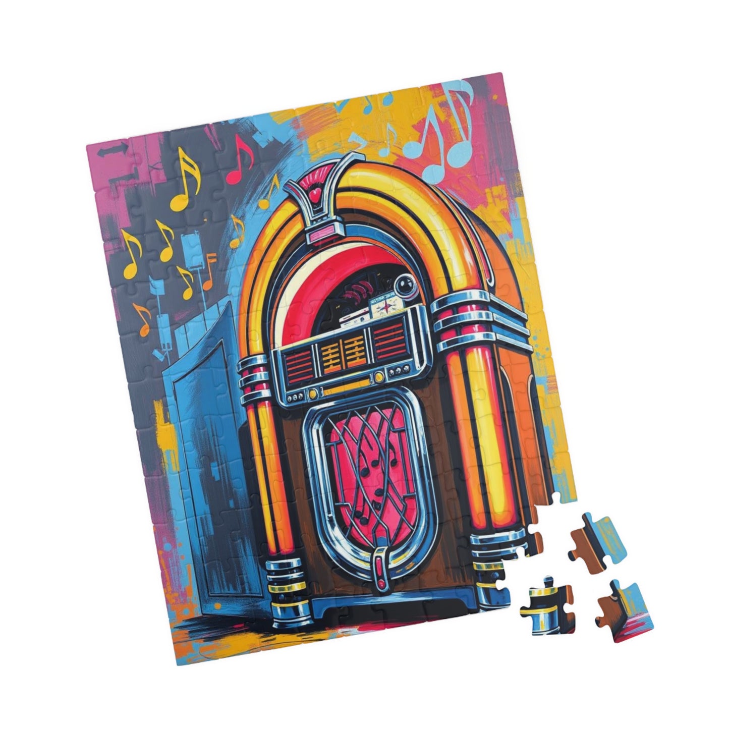 Retro Jukebox Puzzle - Pop Art Jigsaw Game, Fun Family Activity, Music Lovers Gift, Home Entertainment, Vintage Style, Entertaining Activity Puzzle The Puzzle Chest