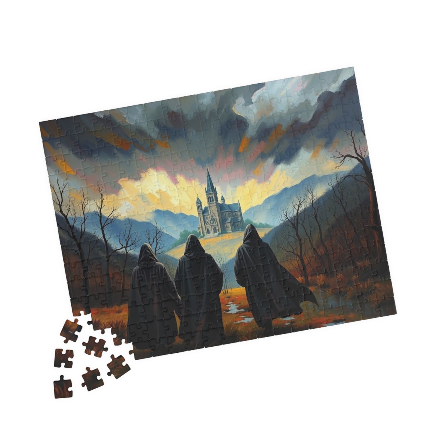 Twilight Pilgrimage Jigsaw Puzzle for Adult, Gothic Puzzle, Dark Fantasy Landscape Puzzle, Gift for Puzzle Lover, 1000-Piece Puzzle Mindful Puzzle The Puzzle Chest