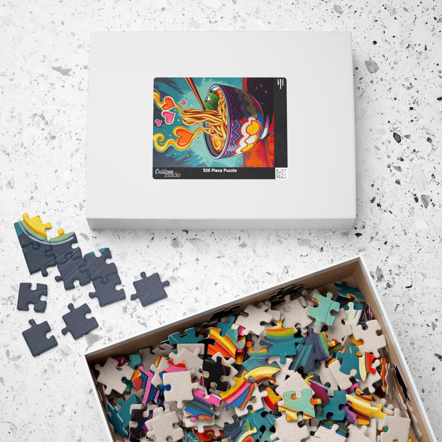 Noodle Bowl Puzzle - Pop Art Jigsaw Game, Colorful Food Art, Fun Family Activity, Creative Gift for Foodies, Cozy Night In, 110-1014 Pieces Puzzle The Puzzle Chest