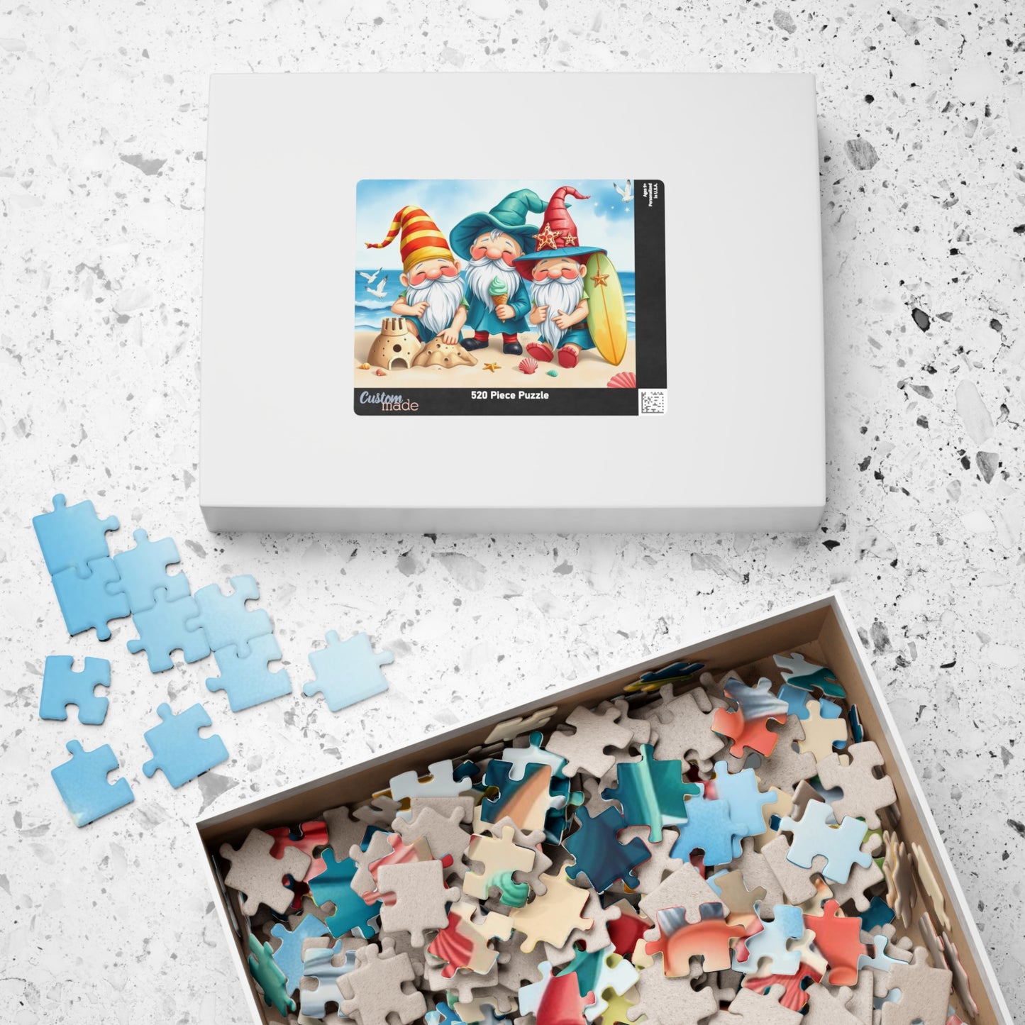 Vacation Beach Gnomes Puzzle - Summer Themed Jigsaw Game Puzzle The Puzzle Chest