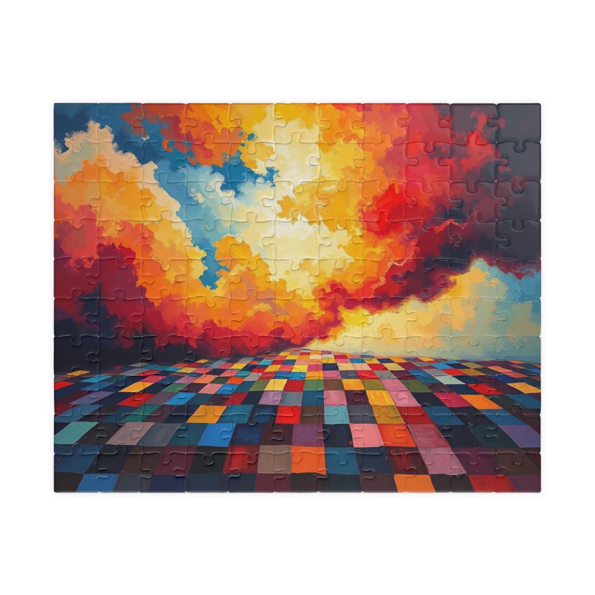 Vibrant Landscape Puzzle - Colorful Abstract Jigsaw Game for Adults, Art Puzzle 110 pcs (Horizontal) Puzzle The Puzzle Chest