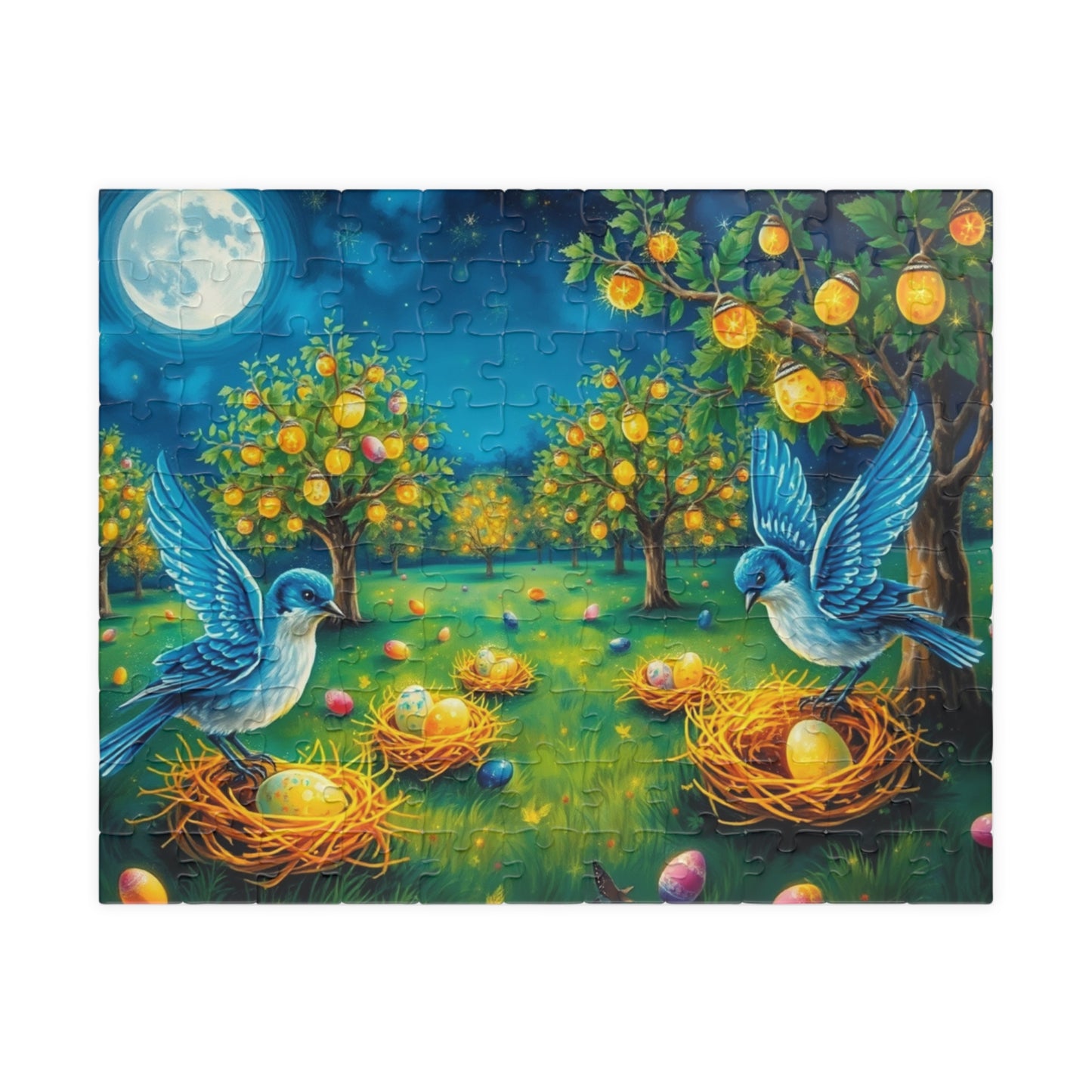 Colorful Easter Nest Jigsaw Puzzle for Adults, Perfect for Family Fun, Solo Entertainment, Mental Exercise, Holiday and Birthday Gifts 110 pcs (Horizontal) Puzzle The Puzzle Chest