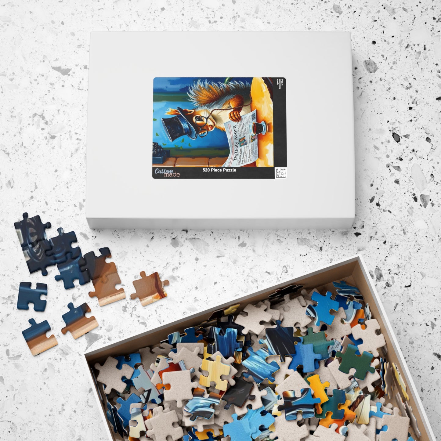 Charming Squirrel Jigsaw Puzzle - Cozy Vibes, Perfect for Family Fun Nights, Gifts, Home Entertainment, Animal Lovers, Puzzle Enthusiasts Puzzle The Puzzle Chest