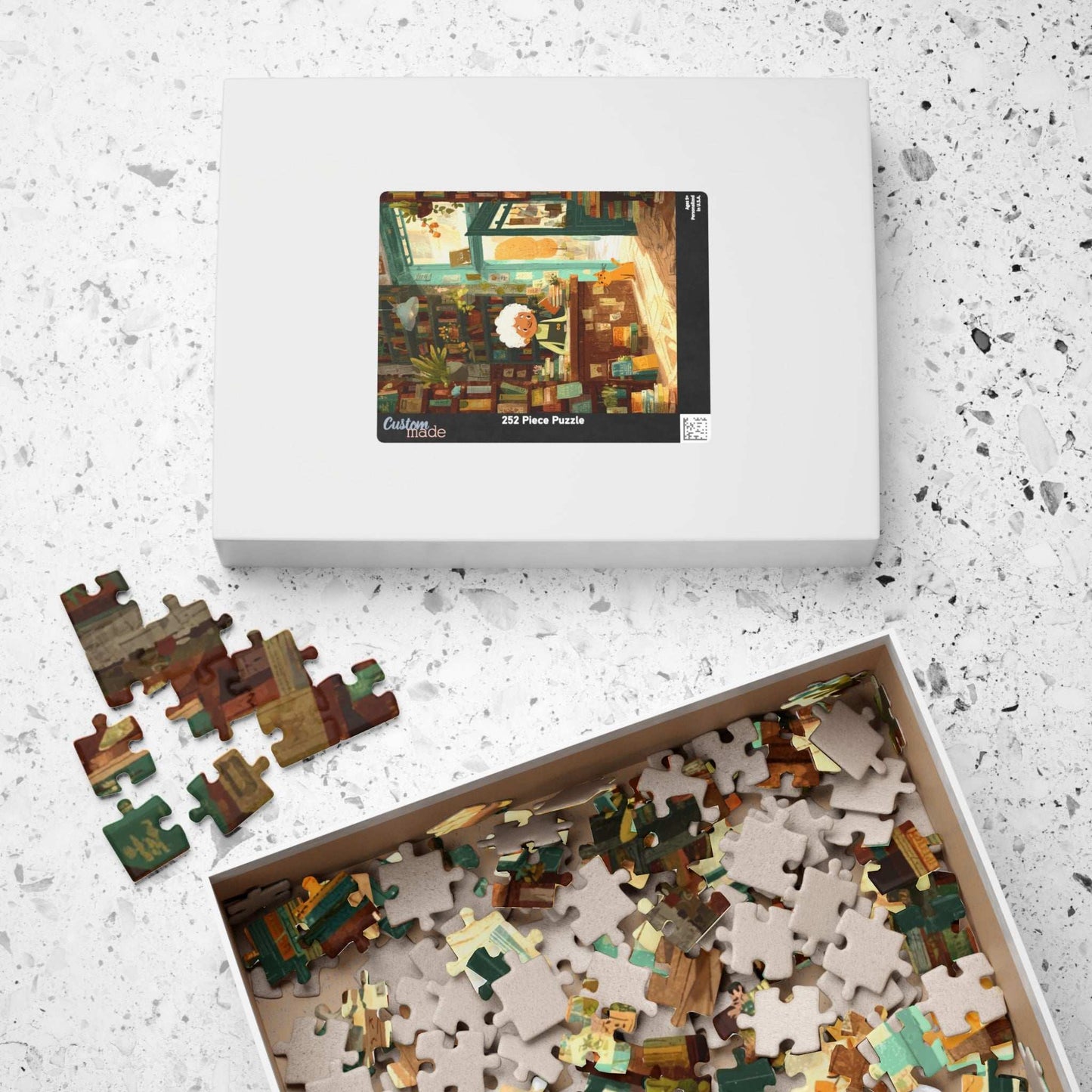 The Reading Nook Puzzle - Cartoon Cozy Bookstore Jigsaw Game for Adults, Best Gift for Book Lovers, Family Game Night Puzzle The Puzzle Chest