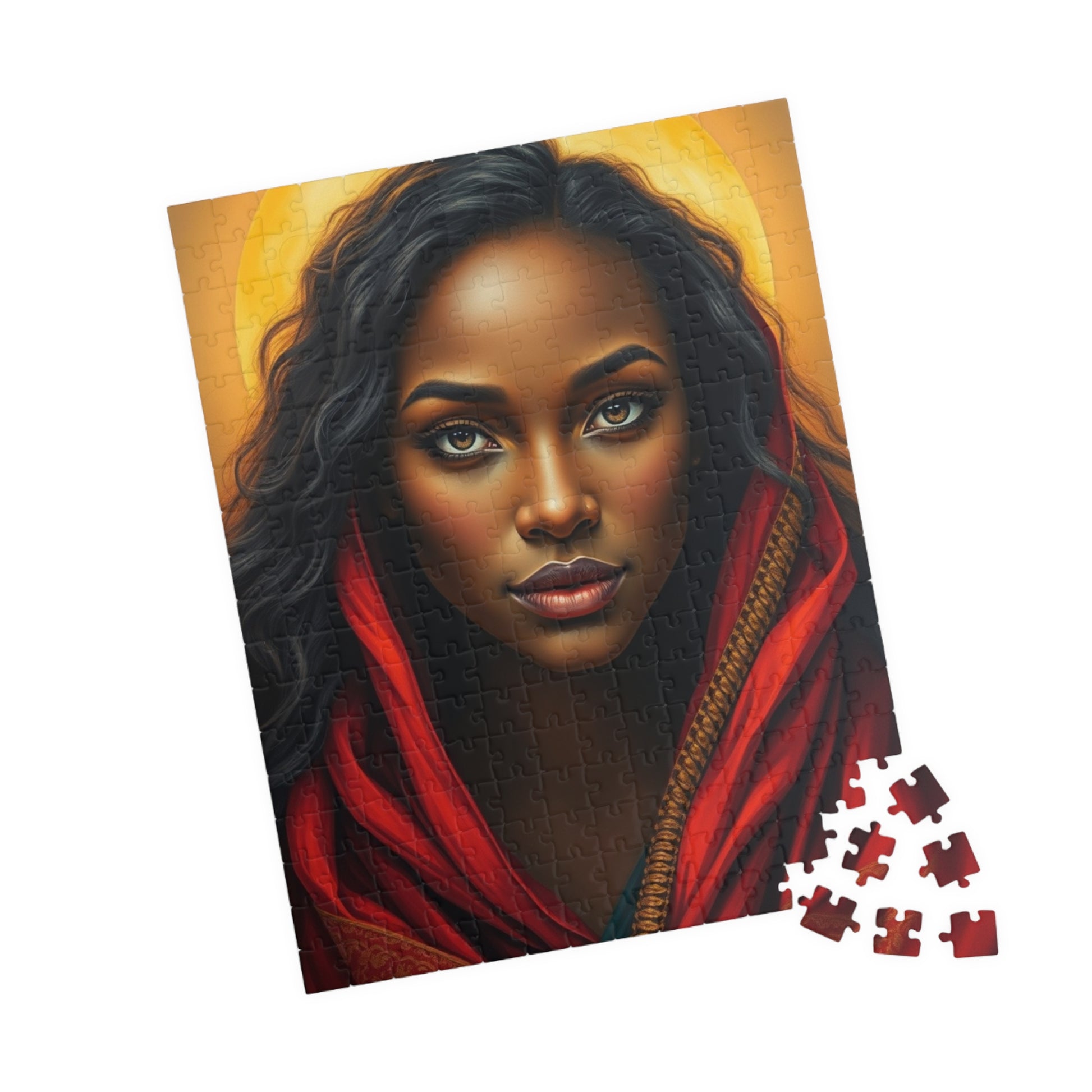 Black Art Puzzle, African American Woman Portrait, Mindfulness Activity, Afrocentric Gift for Art Lover Unique Home Entertainment Relaxation Puzzle The Puzzle Chest